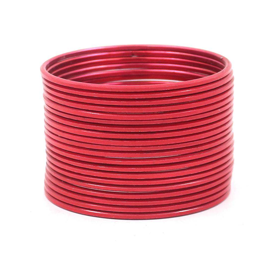 Set of 24 Solid Coloured Plain Metal Bangles by T4 Jewels Maroon Plain Metal Bangles T4 Jewels