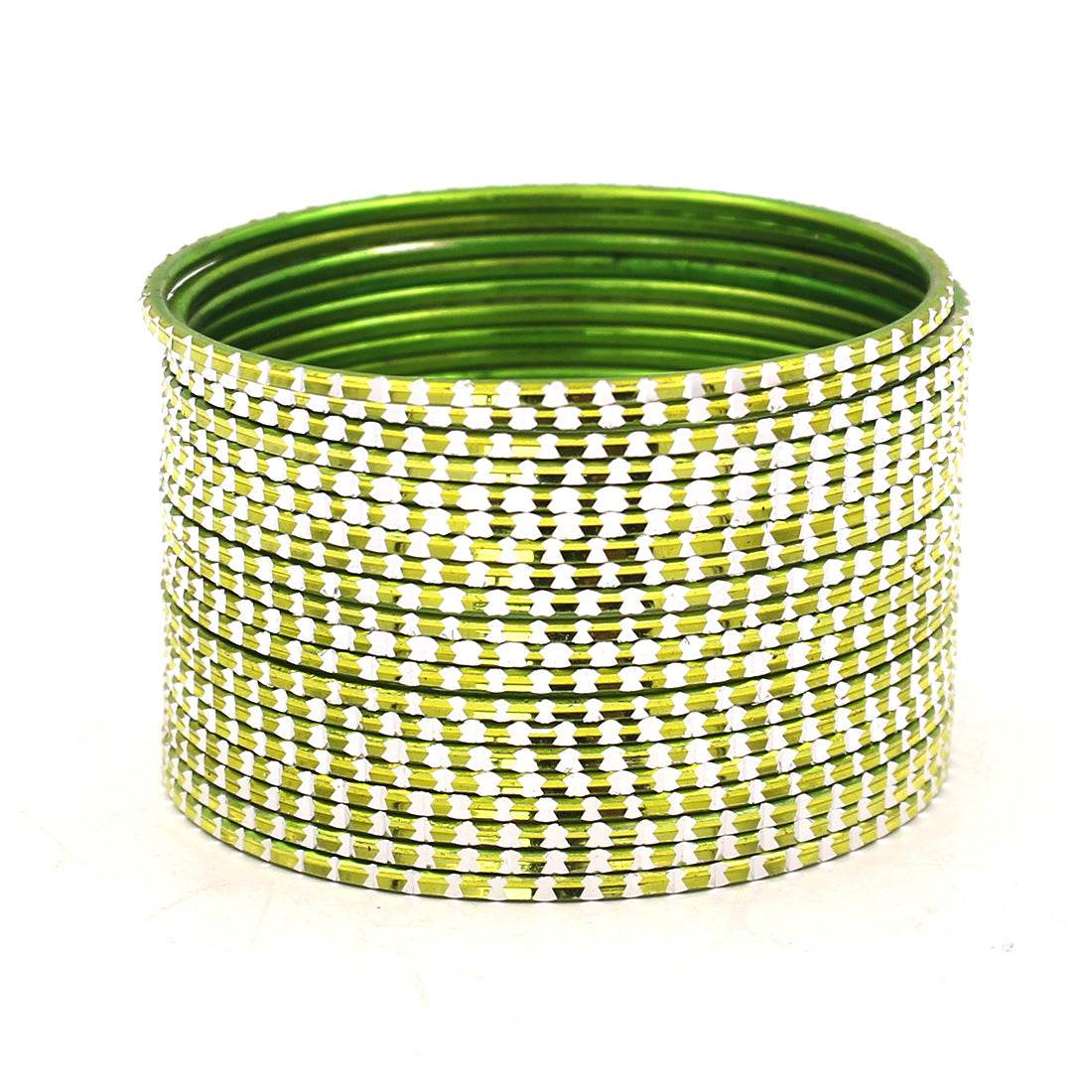 Set of 24 Shining Bangles with Cutting Design by T4 Jewels MEHANDI Plain Metal Bangles T4 Jewels