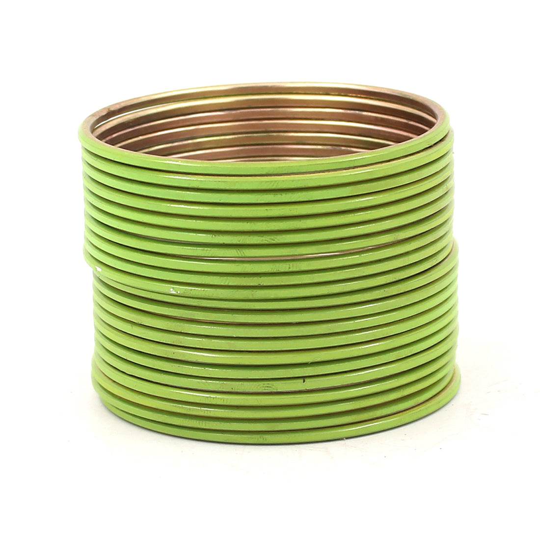 Set of 24 Solid Coloured Plain Metal Bangles by T4 Jewels Mehandi Plain Metal Bangles T4 Jewels
