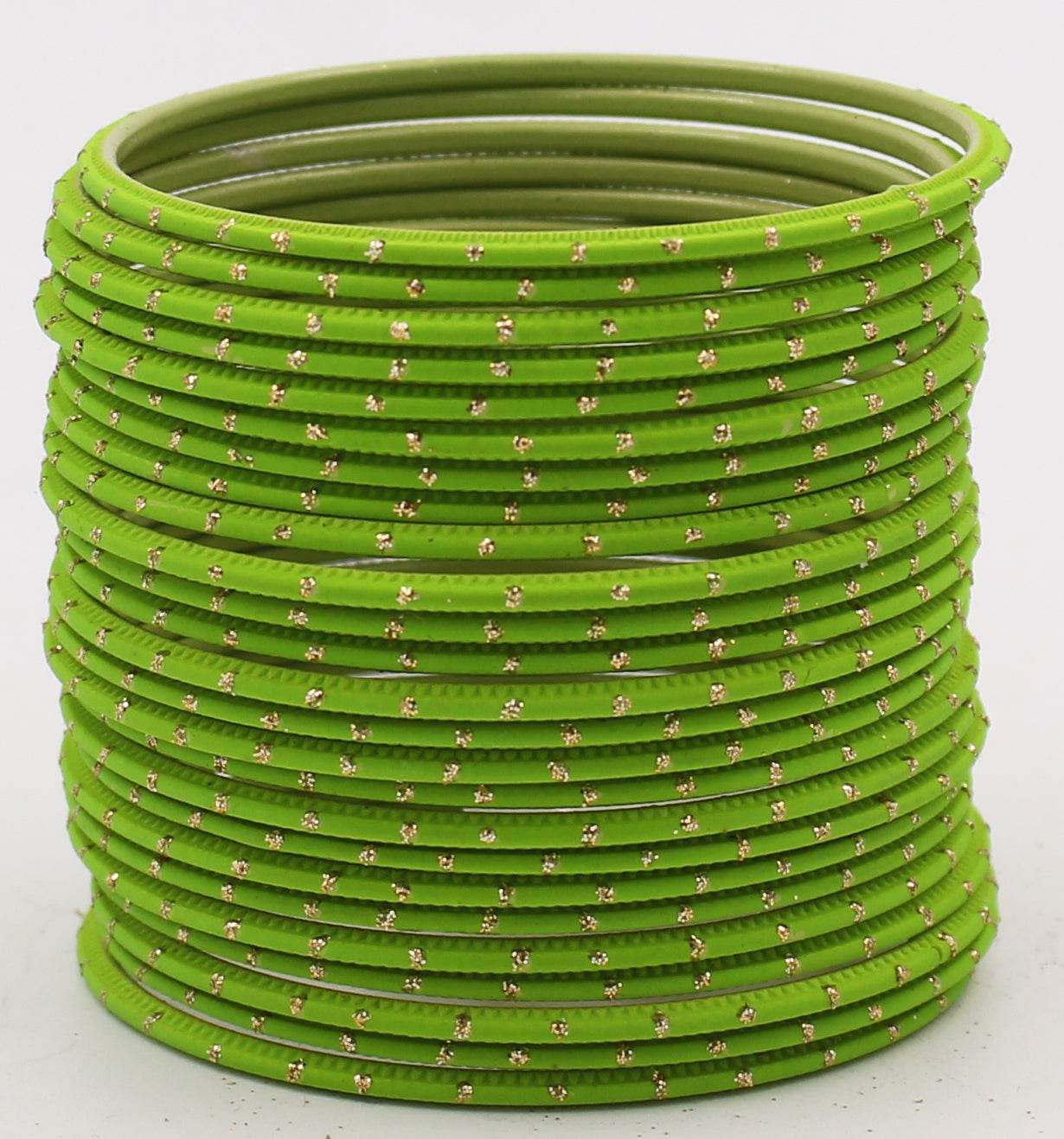 Set of 24 Plain Matte Textured Metal Bangles By T4 Jewels Mehandi Plain Metal Bangles T4 Jewels