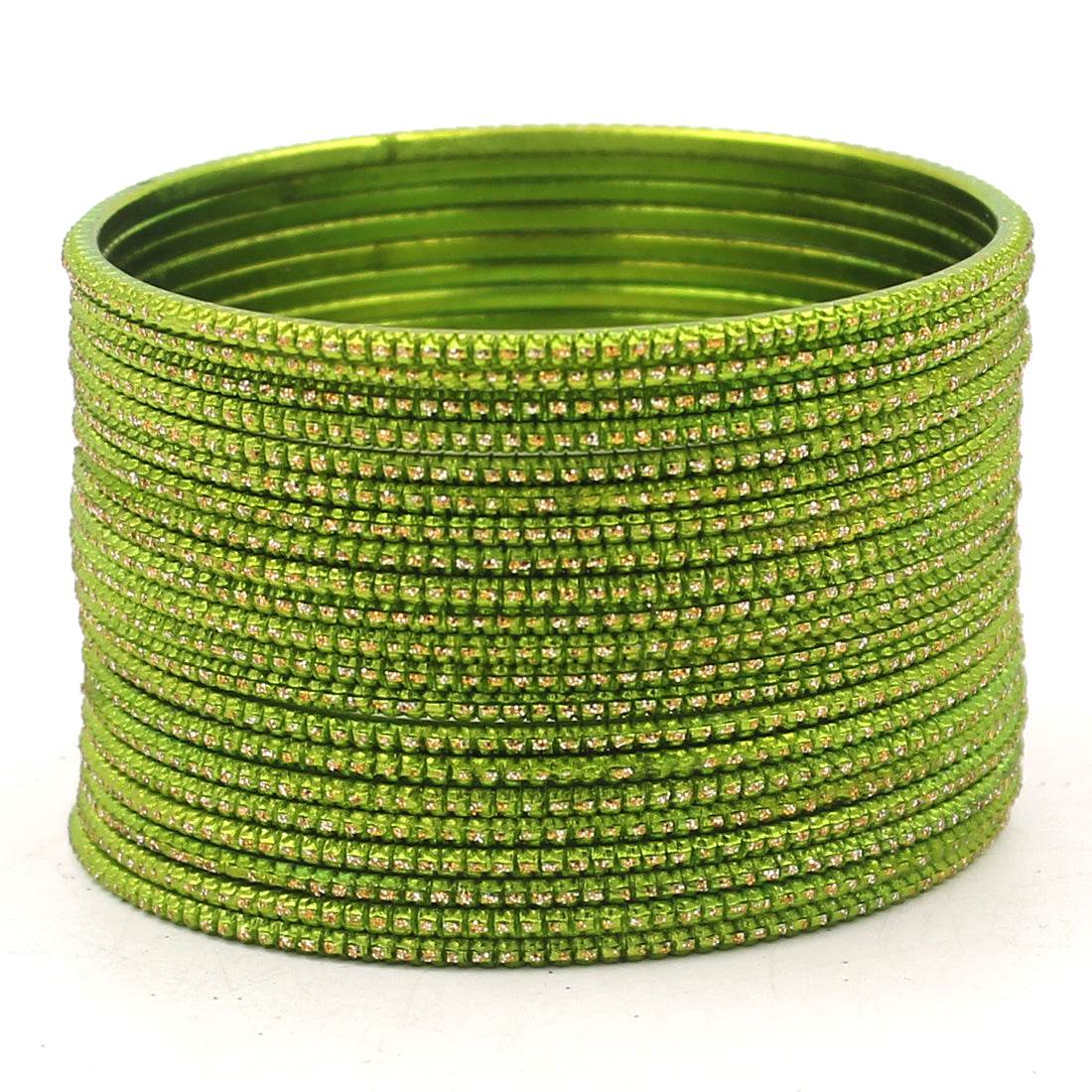 Set of 24 Glitter Bangles by T4 Jewels Mehandi Plain Metal Bangles T4 Jewels