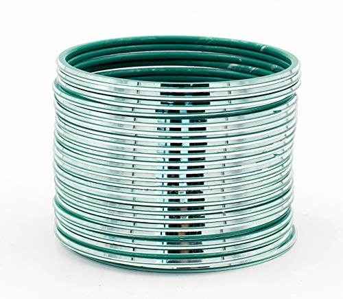 T4 Jewels Many Colors Glossy Metal Bangles (Pack Of 24). Mint Metal Bangles T4 Jewels