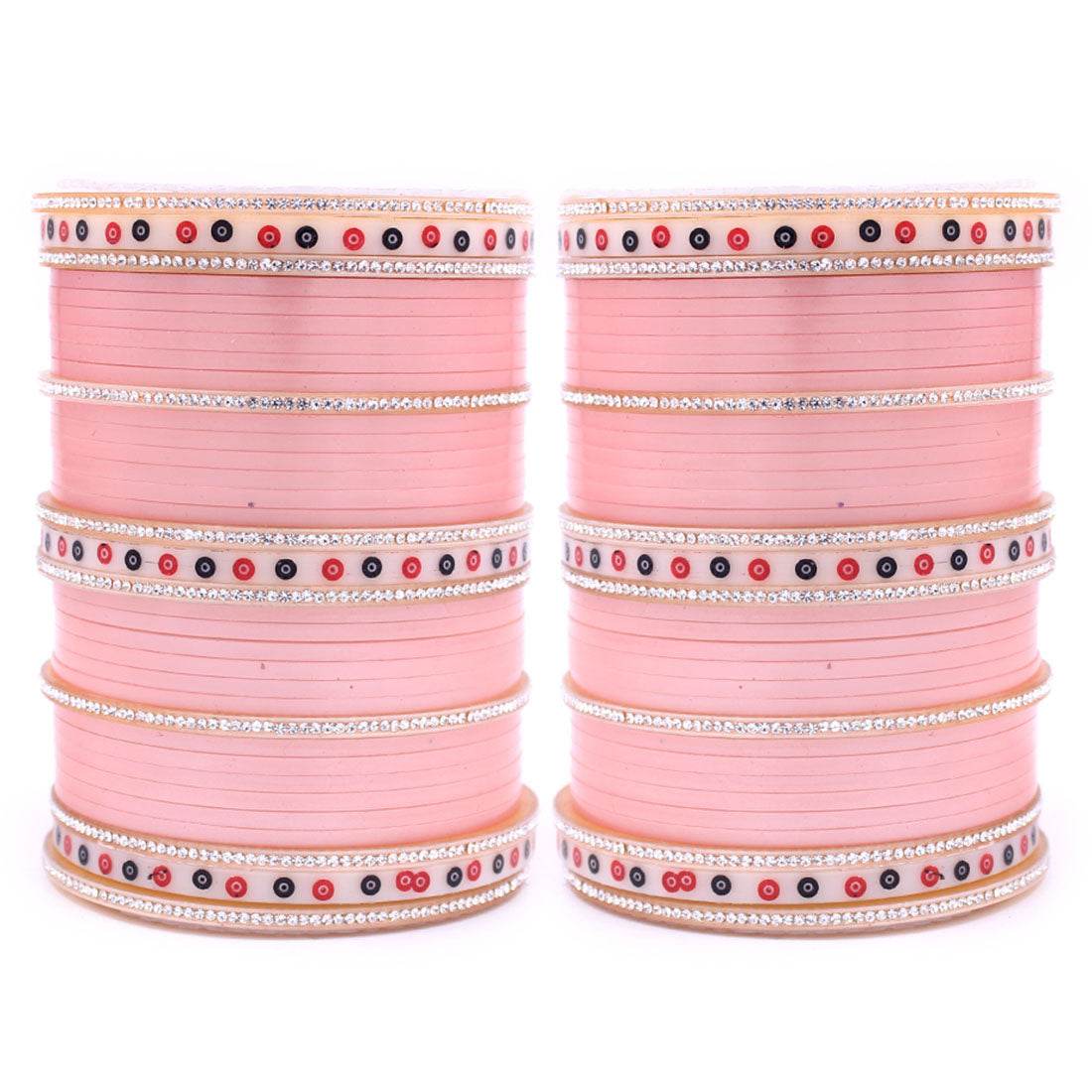 Traditional Punjabi Bridal Chura by T4 Jewels Peach Bridal Chuda T4 Jewels