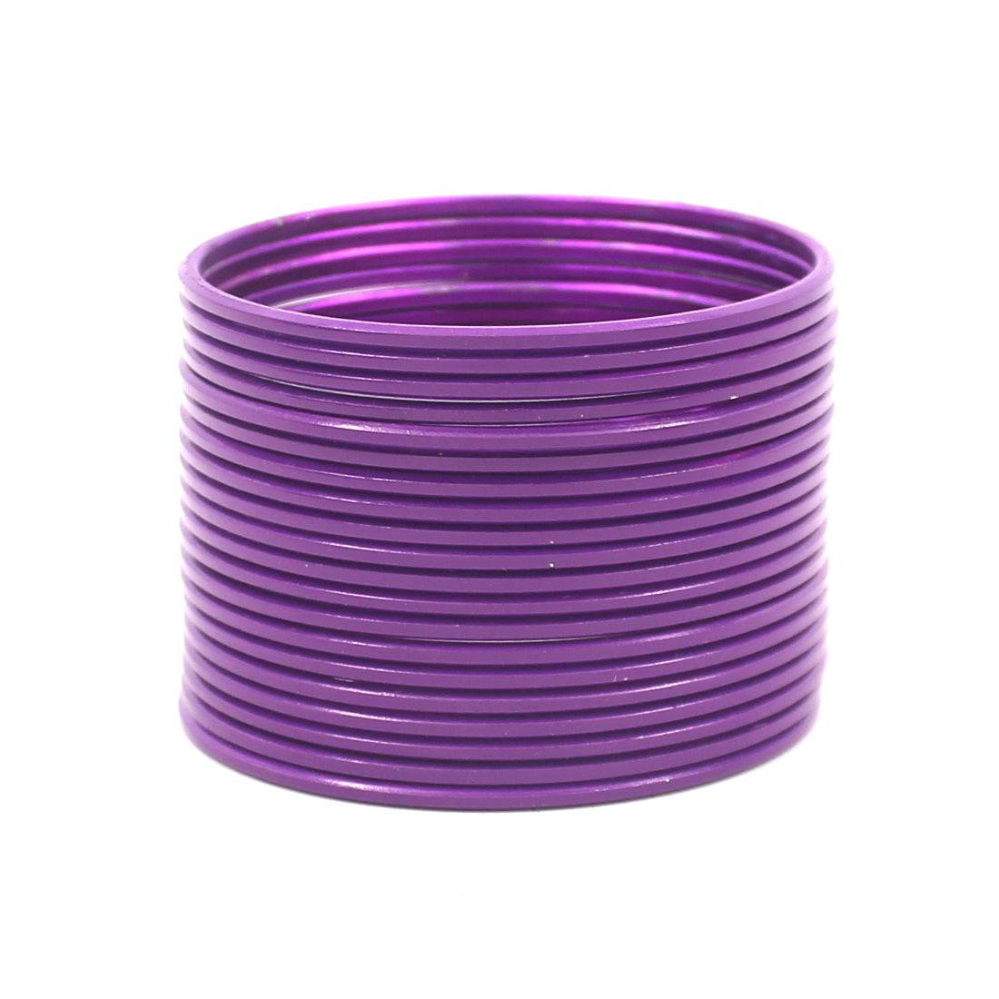 Set of 24 Solid Coloured Plain Metal Bangles by T4 Jewels Phalsa Plain Metal Bangles T4 Jewels