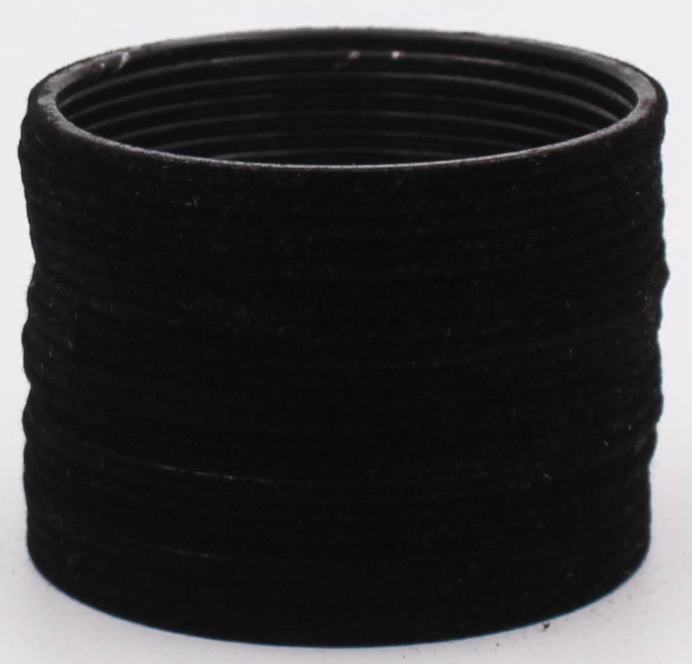 Set of 24 Plain Velvet Metal Bangles by T4 Jewels Black Plain Metal Bangles T4 Jewels