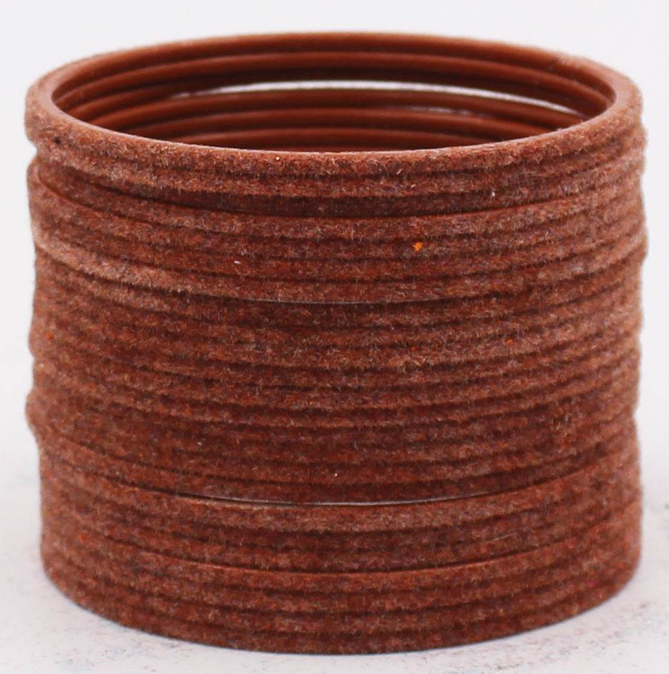 Set of 24 Plain Velvet Metal Bangles by T4 Jewels Copper Plain Metal Bangles T4 Jewels