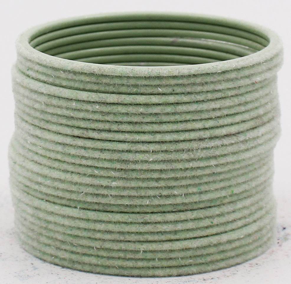 Set of 24 Plain Velvet Metal Bangles by T4 Jewels Pista Plain Metal Bangles T4 Jewels