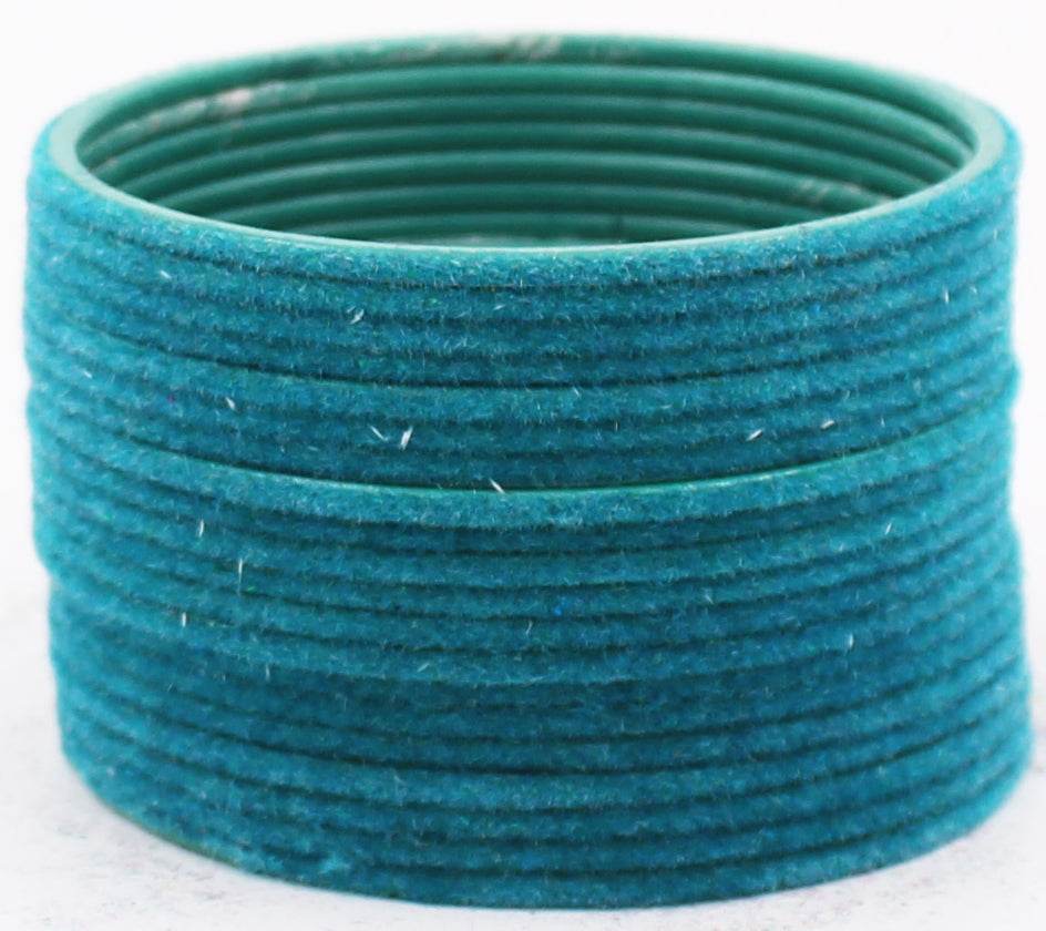 Set of 24 Plain Velvet Metal Bangles by T4 Jewels Radium Plain Metal Bangles T4 Jewels