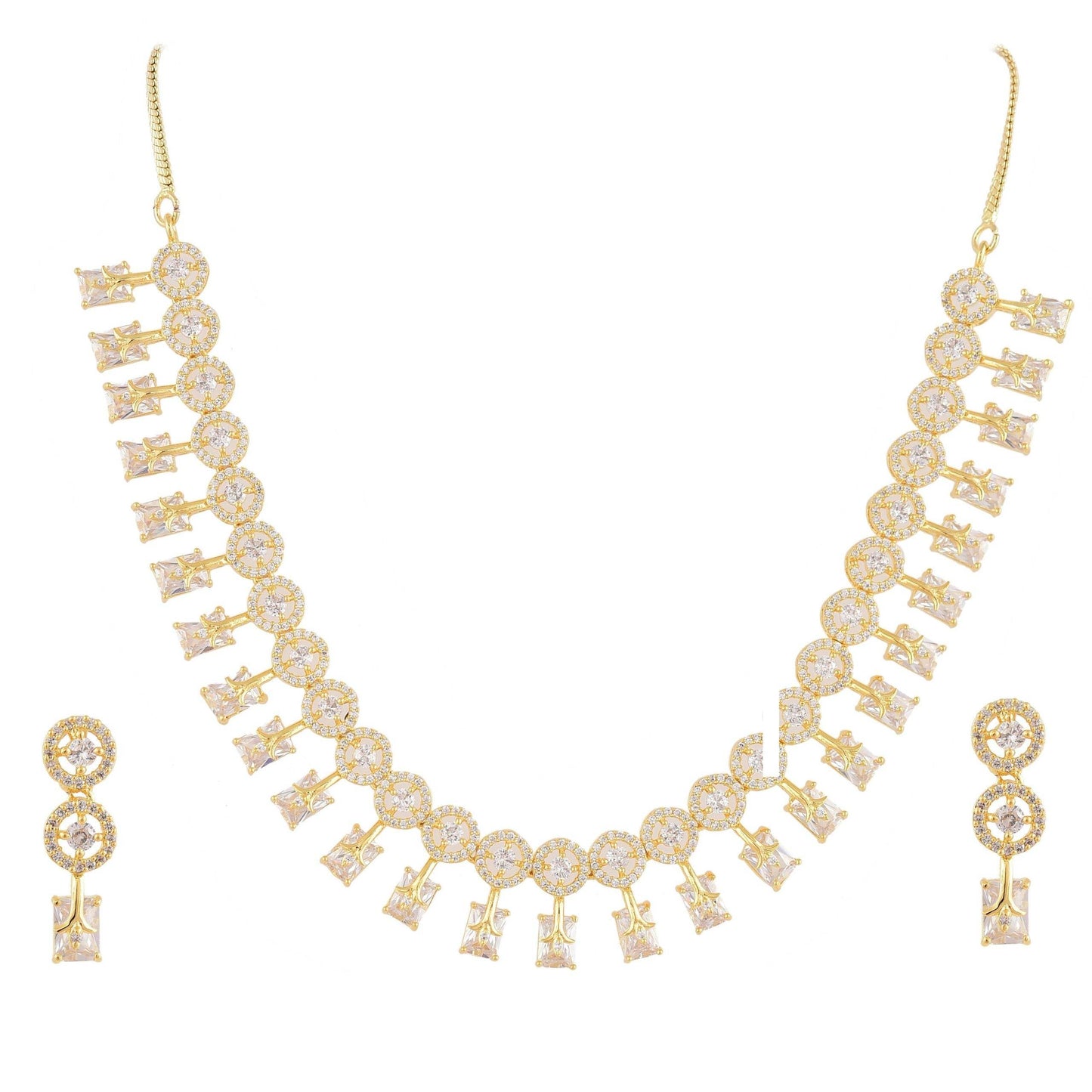 Luxe Handmade CZ Necklace Set - Perfection in Every Detail T4 Jewels