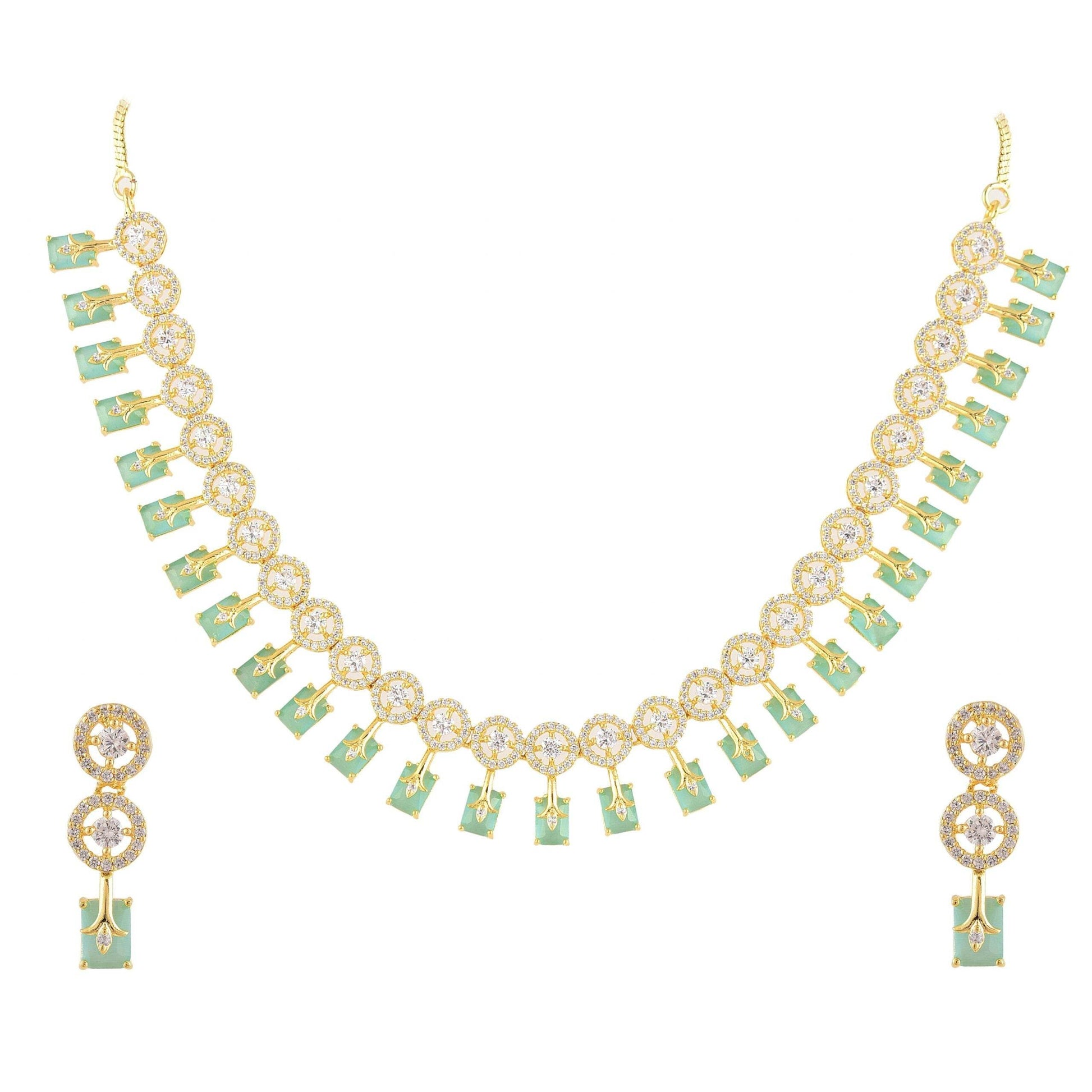 Elegant Handmade CZ Necklace Set - A Perfect Finishing Touch T4 Jewels