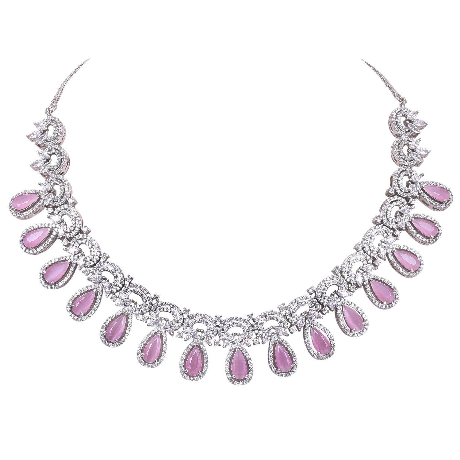Eye-Catching Handmade CZ Necklace Set Jewelry for Women - Make a Statement T4 Jewels