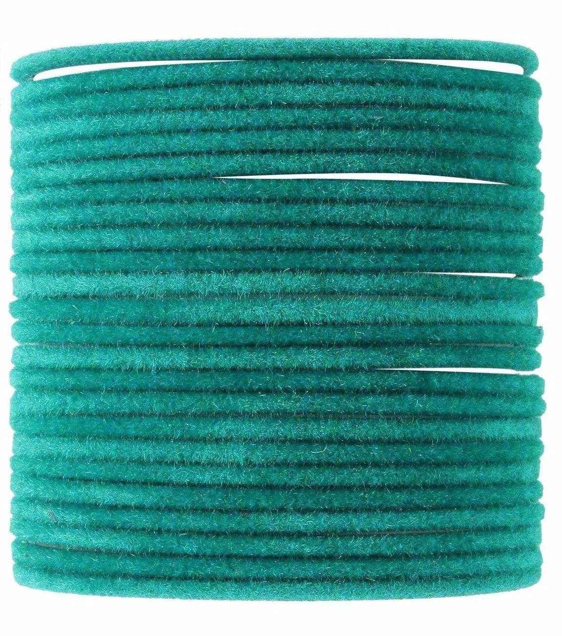 T4 Jewels Velvet Metal Bangles Set (Pack Of 24) Radium Metal Bangles T4 Jewels