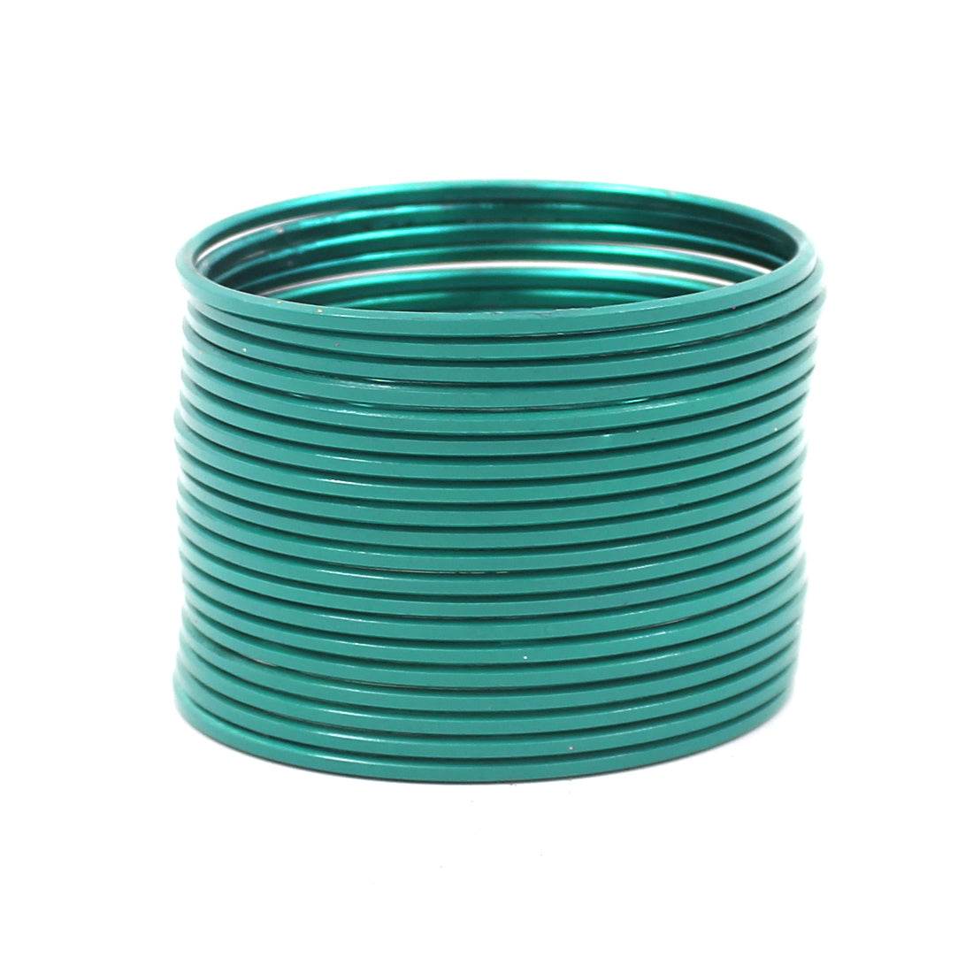 Set of 24 Solid Coloured Plain Metal Bangles by T4 Jewels Radium Plain Metal Bangles T4 Jewels