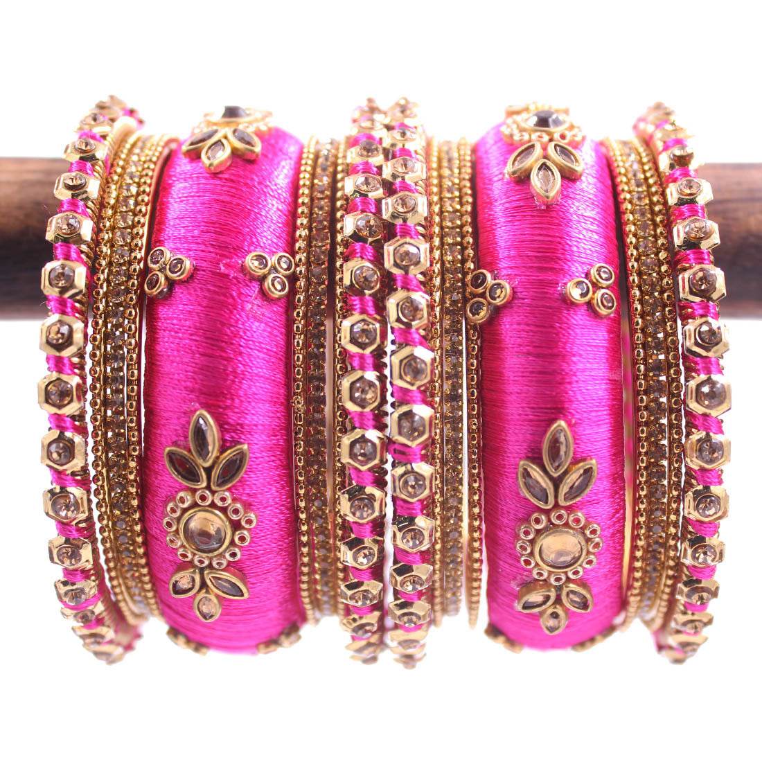 Traditional Thread Bangle set for Both hands by T4 Jewels Rani All Bangle Sets T4 Jewels