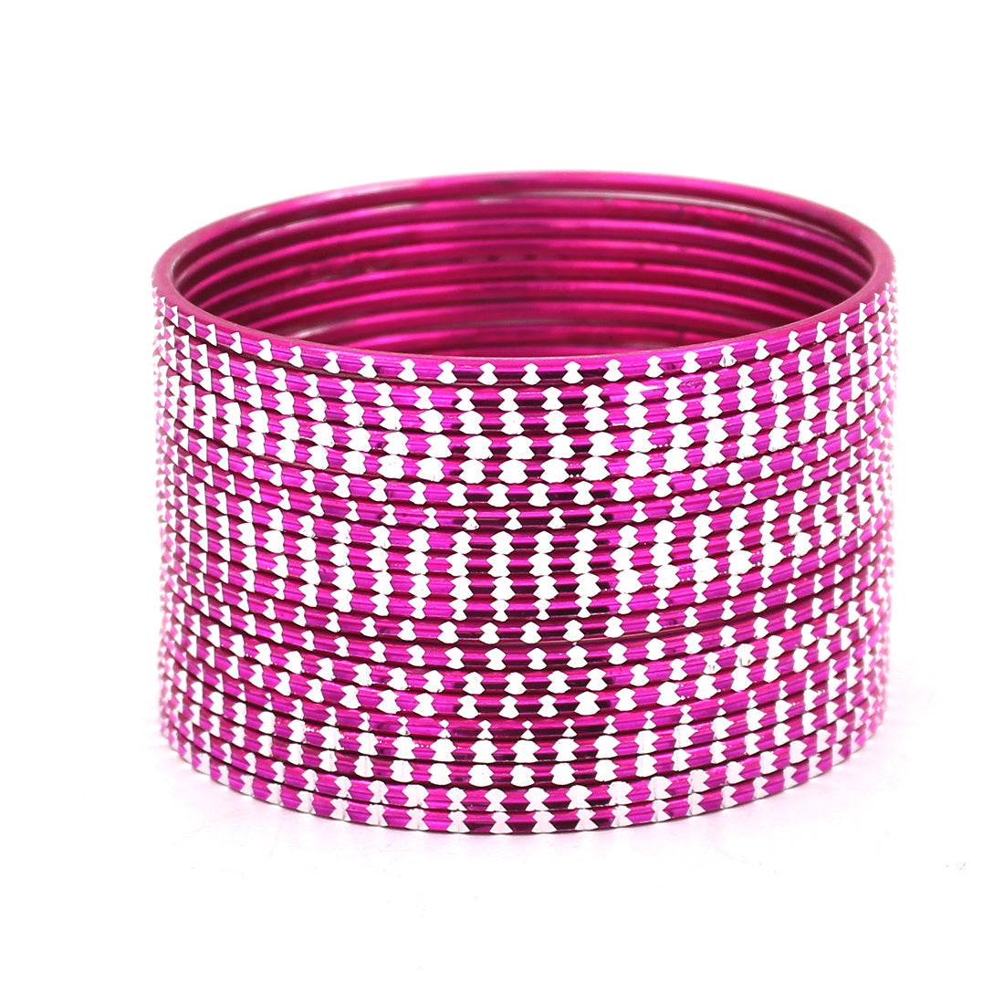 Set of 24 Shining Bangles with Cutting Design by T4 Jewels RANI Plain Metal Bangles T4 Jewels