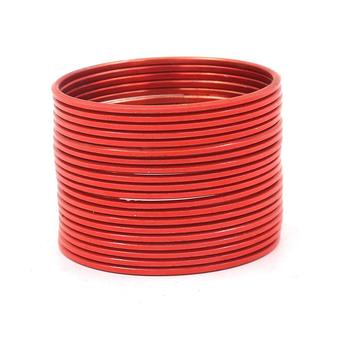 Set of 24 Solid Coloured Plain Metal Bangles by T4 Jewels Red Plain Metal Bangles T4 Jewels