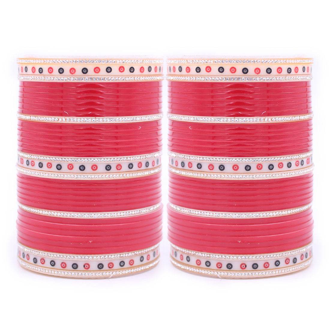 Traditional Punjabi Bridal Chura by T4 Jewels Red Bridal Chuda T4 Jewels