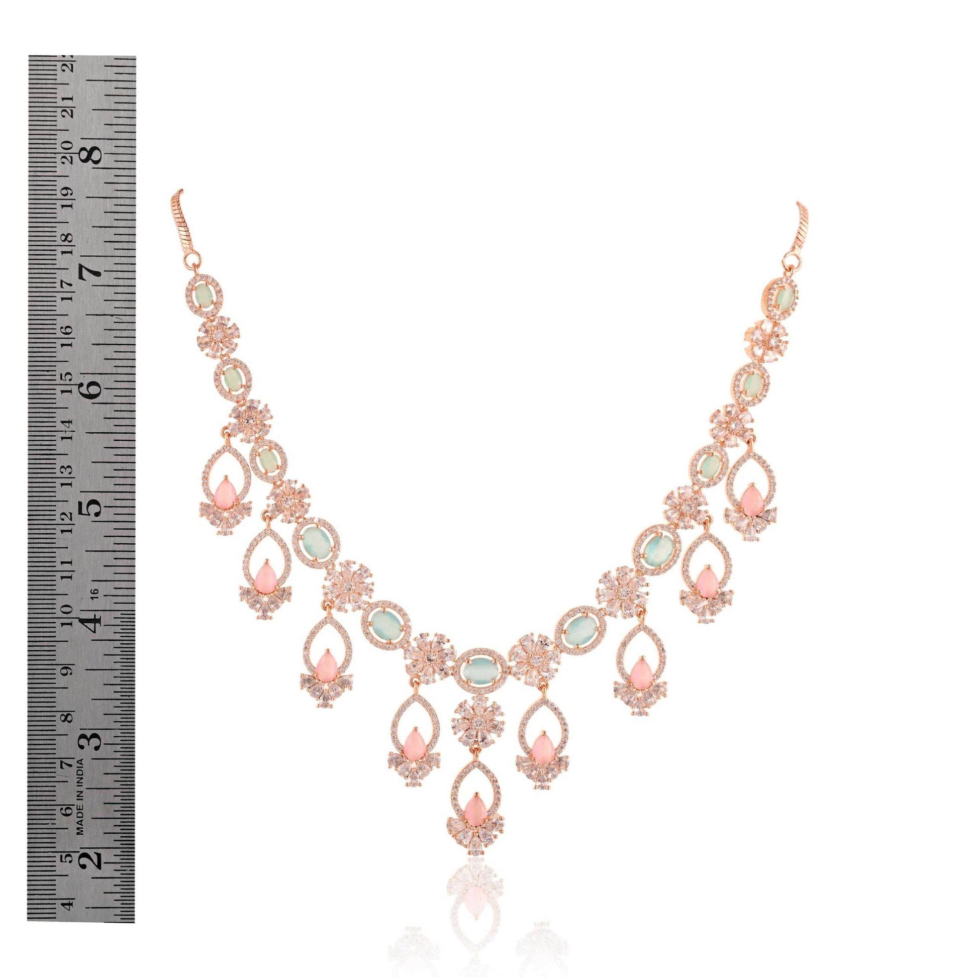 Pink Mint Adorable CZ Designer Festive Wear T4 Jewels