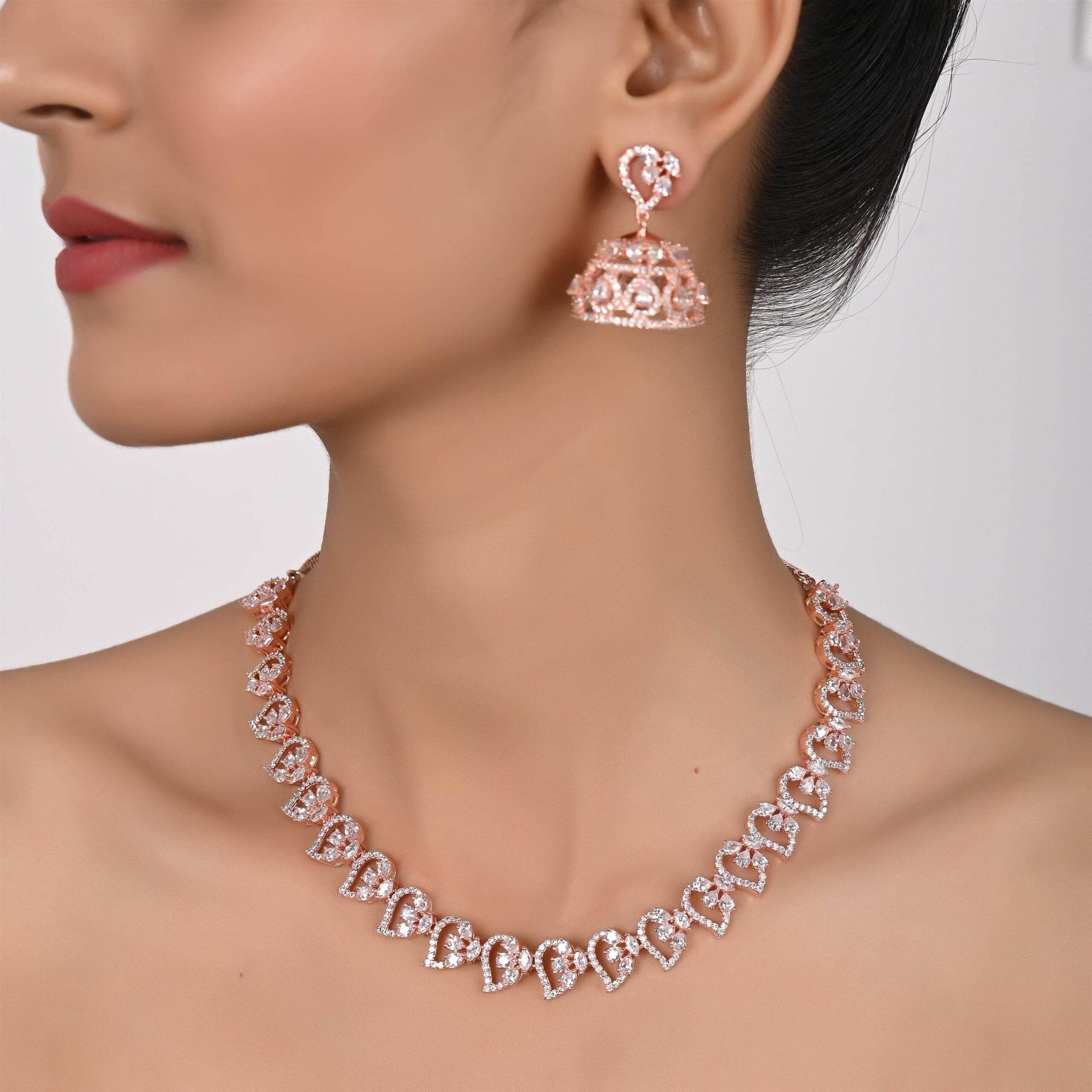 Handmade CZ Necklace for Women - Uniquely Crafted with Care T4 Jewels