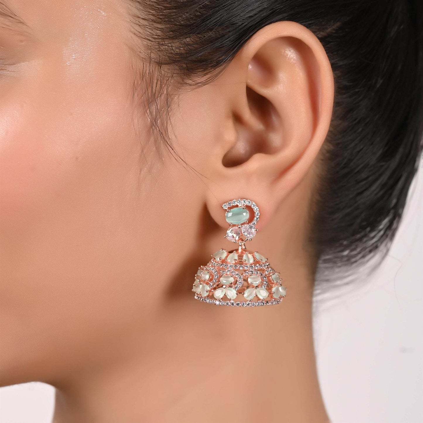 Glittering CZ Diamonds Set in Silver Necklace for Women T4 Jewels