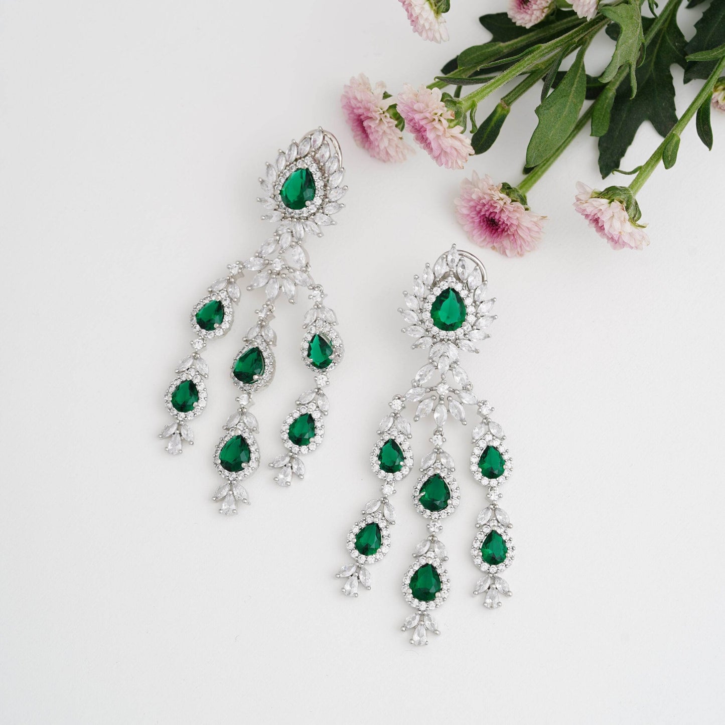 Cubic Zirconia Bridal Necklace Set Necklace T4 Jewels