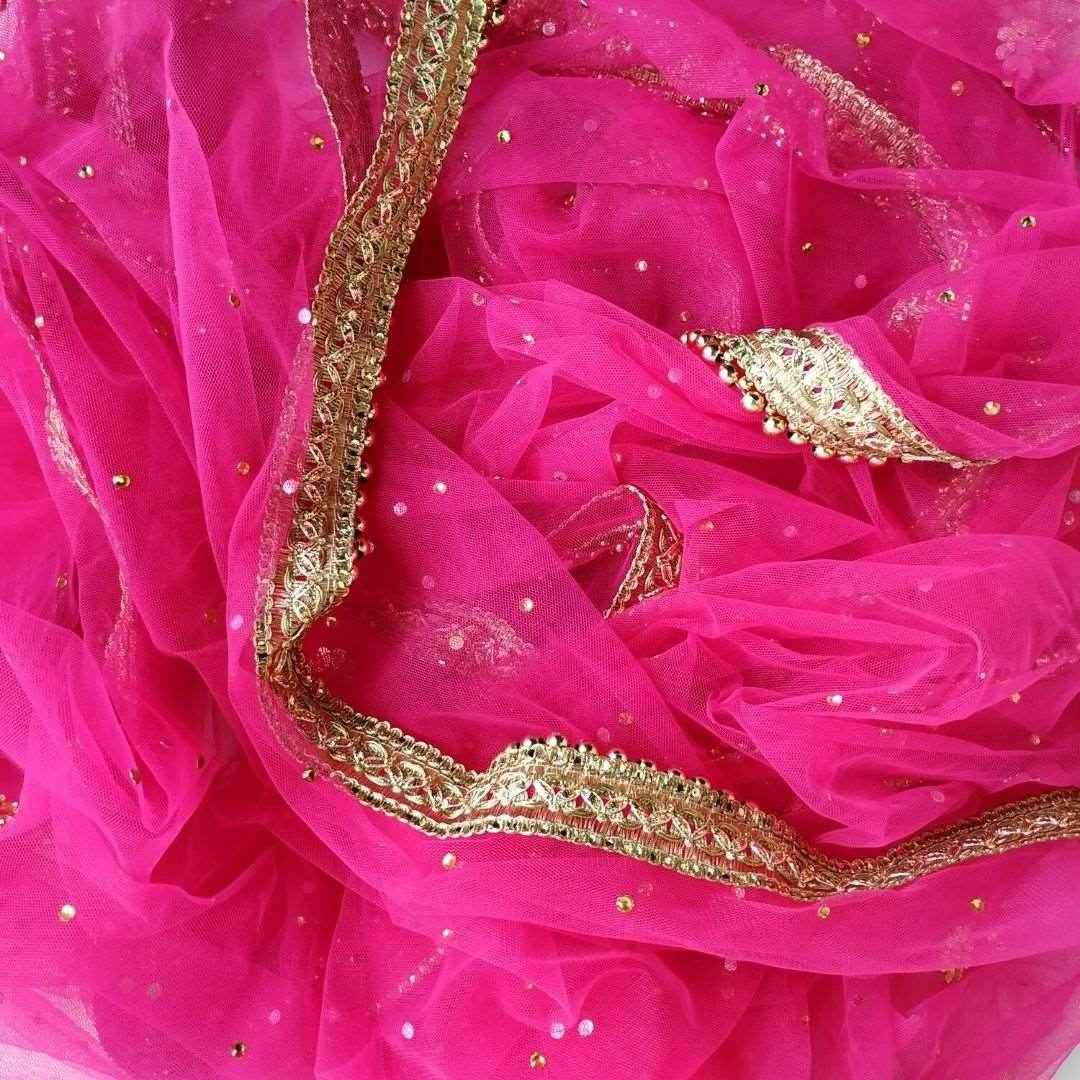 Ayesha Wedding Bridal Name Customize Chunni/Dupatta Magenta Customized Chunri For Wedding T4 Jewels