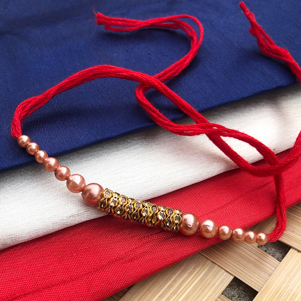 T4 Jewels Royal Red Thread Rakhi with Antique Finish | SR39 🔴👑 Rakhi T4 Jewels