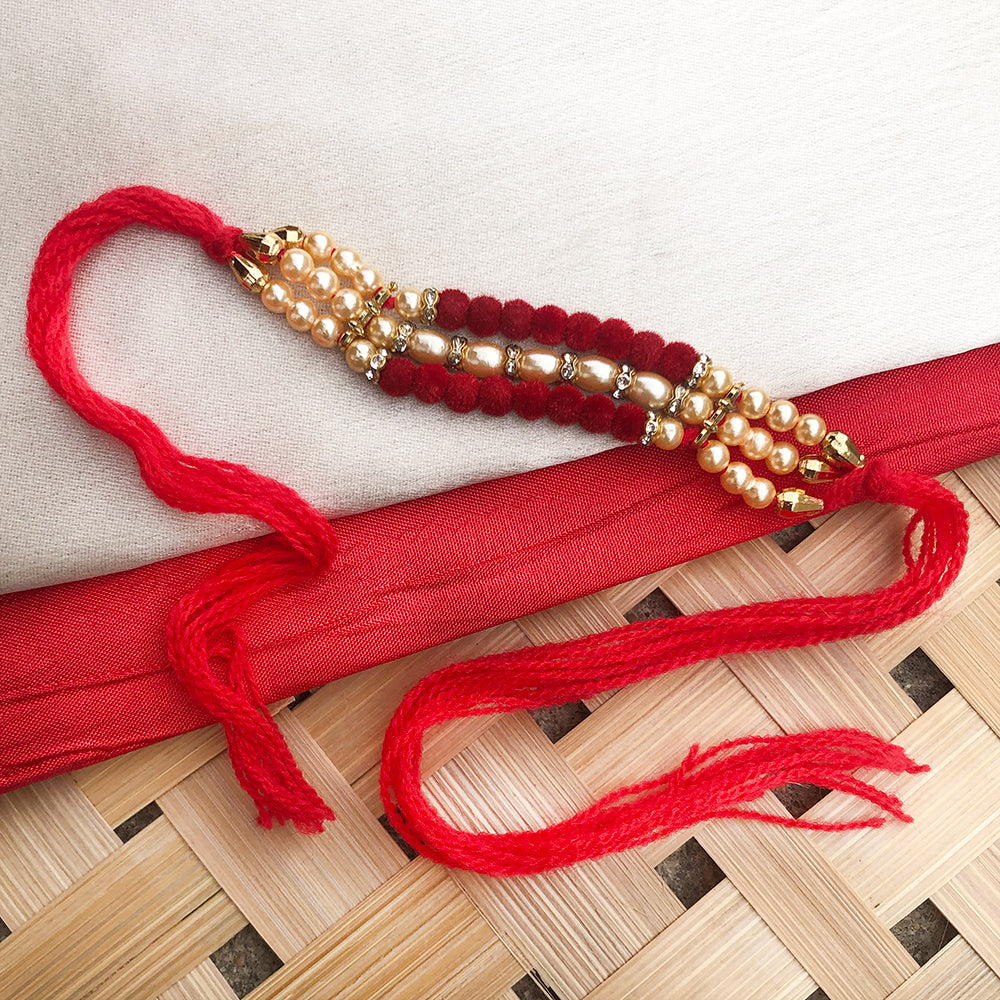 T4 Jewels Premium Rudraksha Rakhi with Om Symbol | SR41 Rakhi T4 Jewels