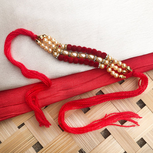 T4 Jewels Premium Rudraksha Rakhi with Om Symbol | SR41 Rakhi T4 Jewels