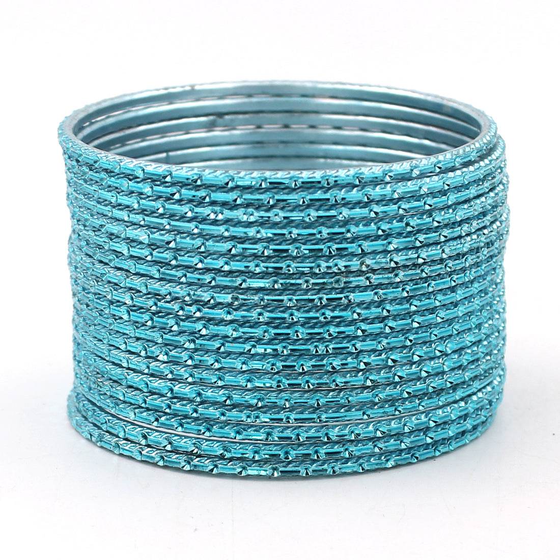 Set of 24 Shining Metal Bangles with self-dot Design by T4 Jewels Surf Plain Metal Bangles T4 Jewels