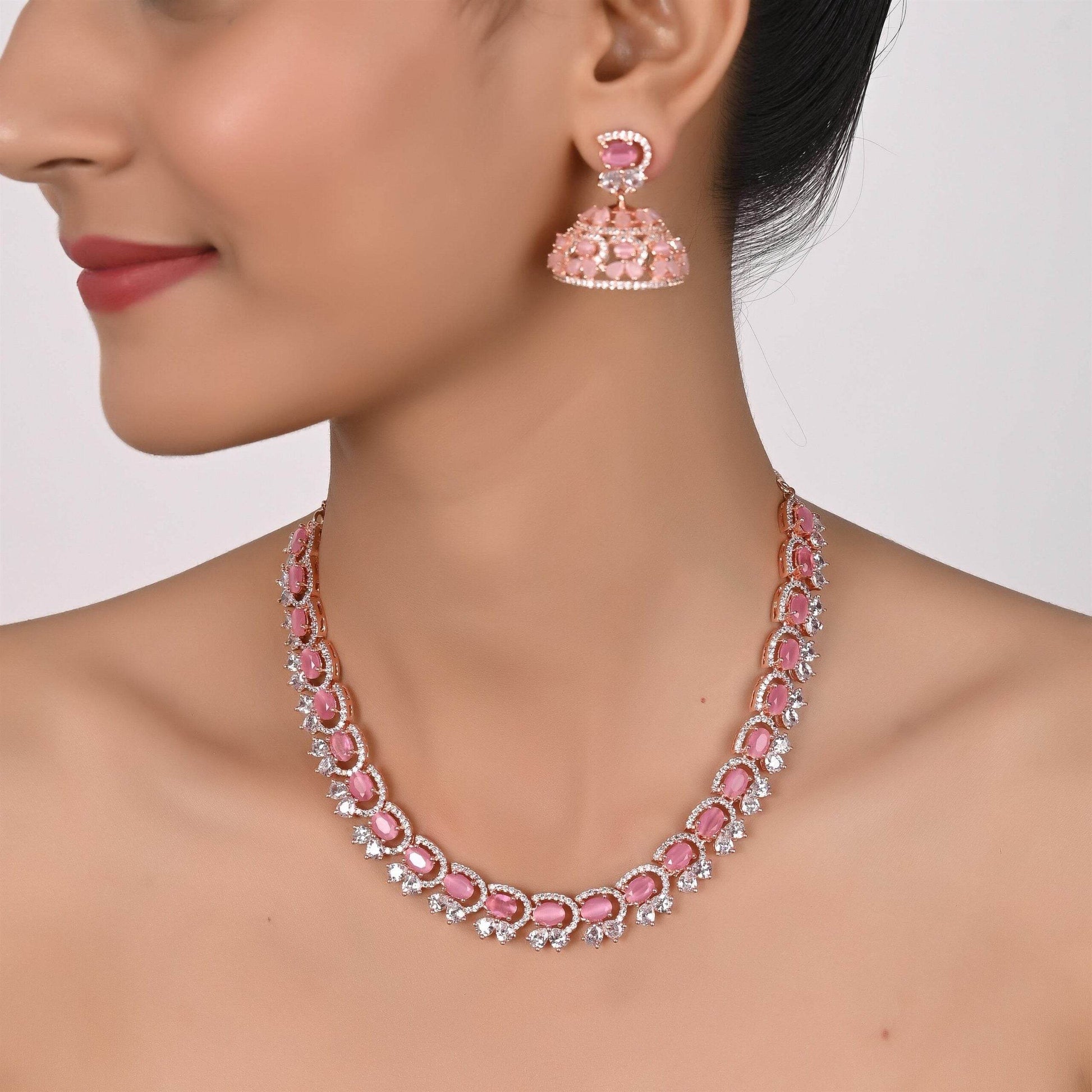 Unique and Elegant Design CZ Necklace for Women T4 Jewels