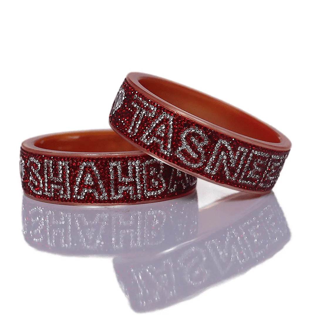 Best Customized Name Bangle Pair (Pack of 2) 2.8 Name Bangles T4 Jewels