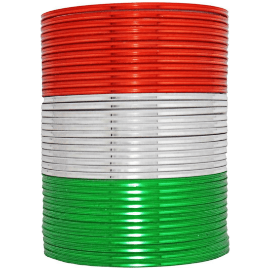 T4 Jewels Glossy Tricolor Bangle Set (Pack Of 36) Tricolor Bangles T4 Jewels