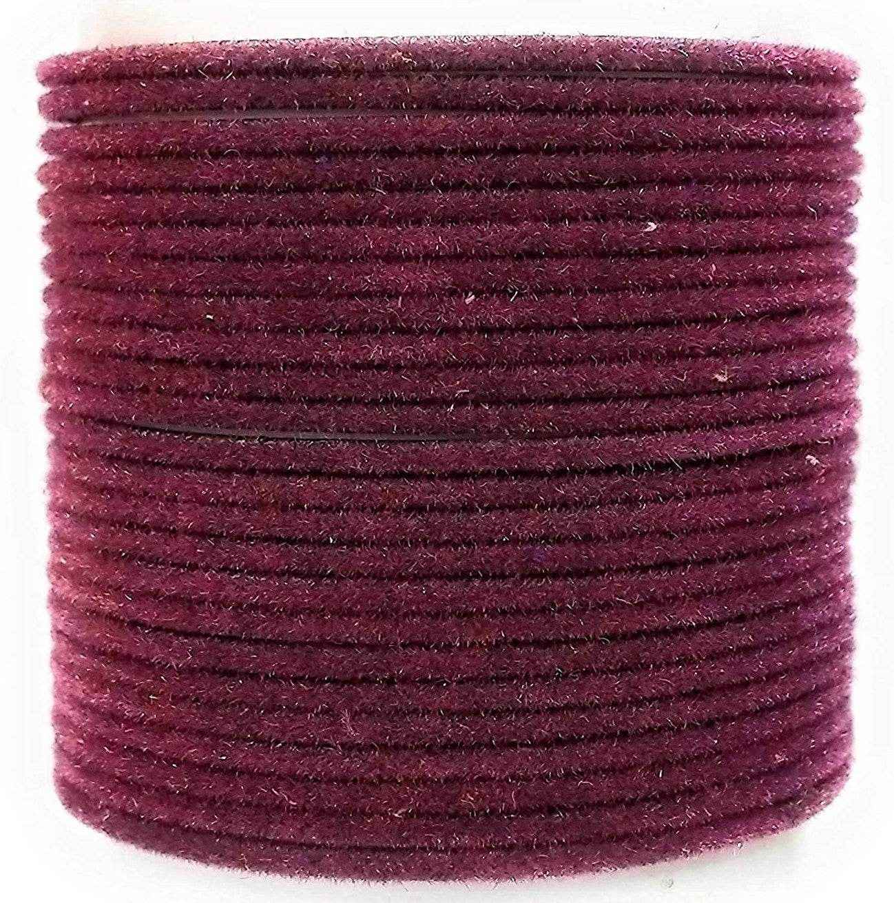 T4 Jewels Velvet Metal Bangle Set (Pack Of 24) Wine Metal Bangles T4 Jewels