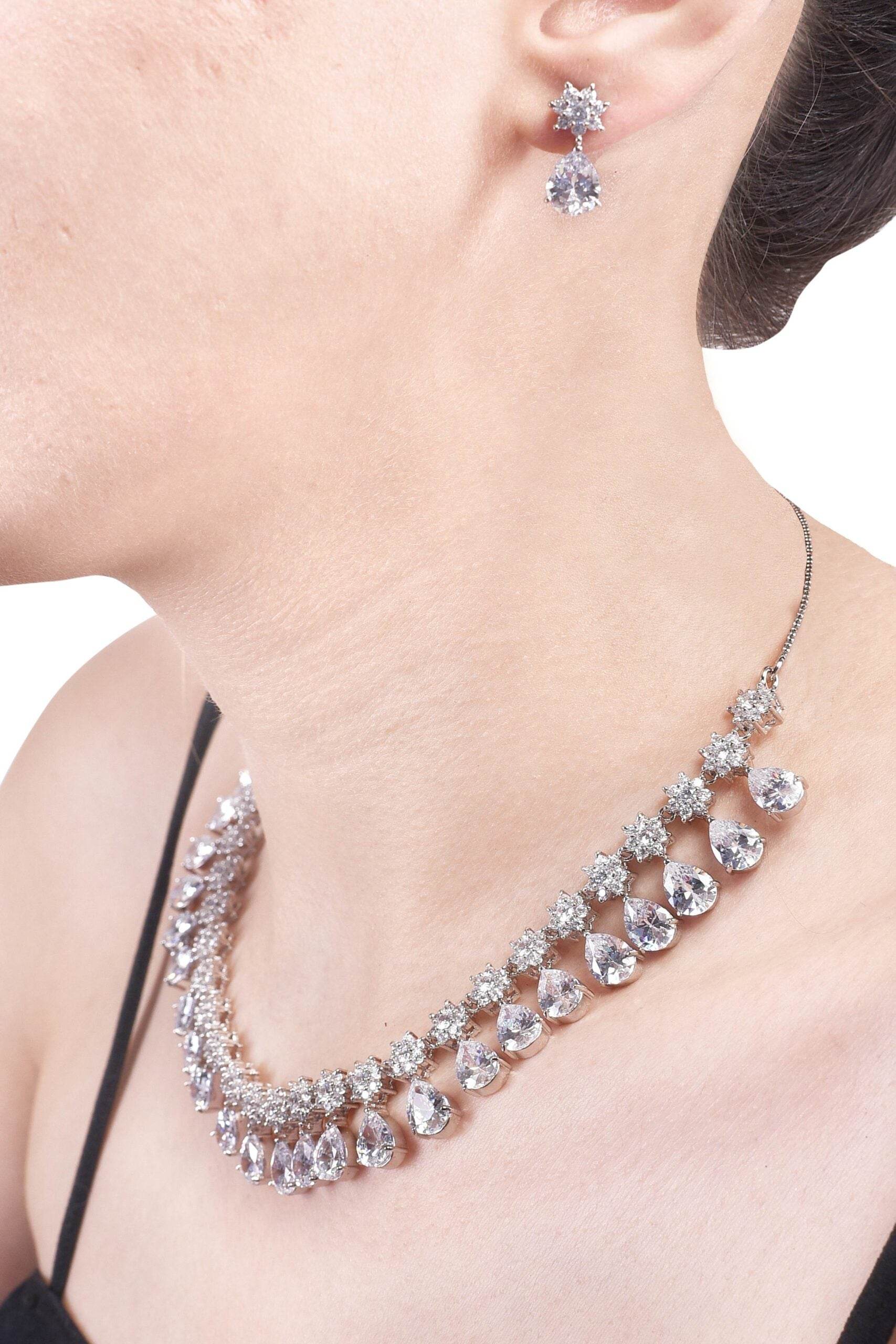 Charming Handmade CZ Necklace Set Jewelry for Women - An Everyday Essential T4 Jewels