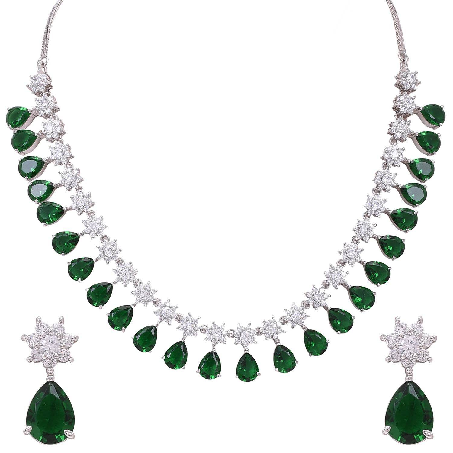 Luxurious Handmade CZ Necklace Set Jewelry for Women - Add a Touch of Sparkle T4 Jewels