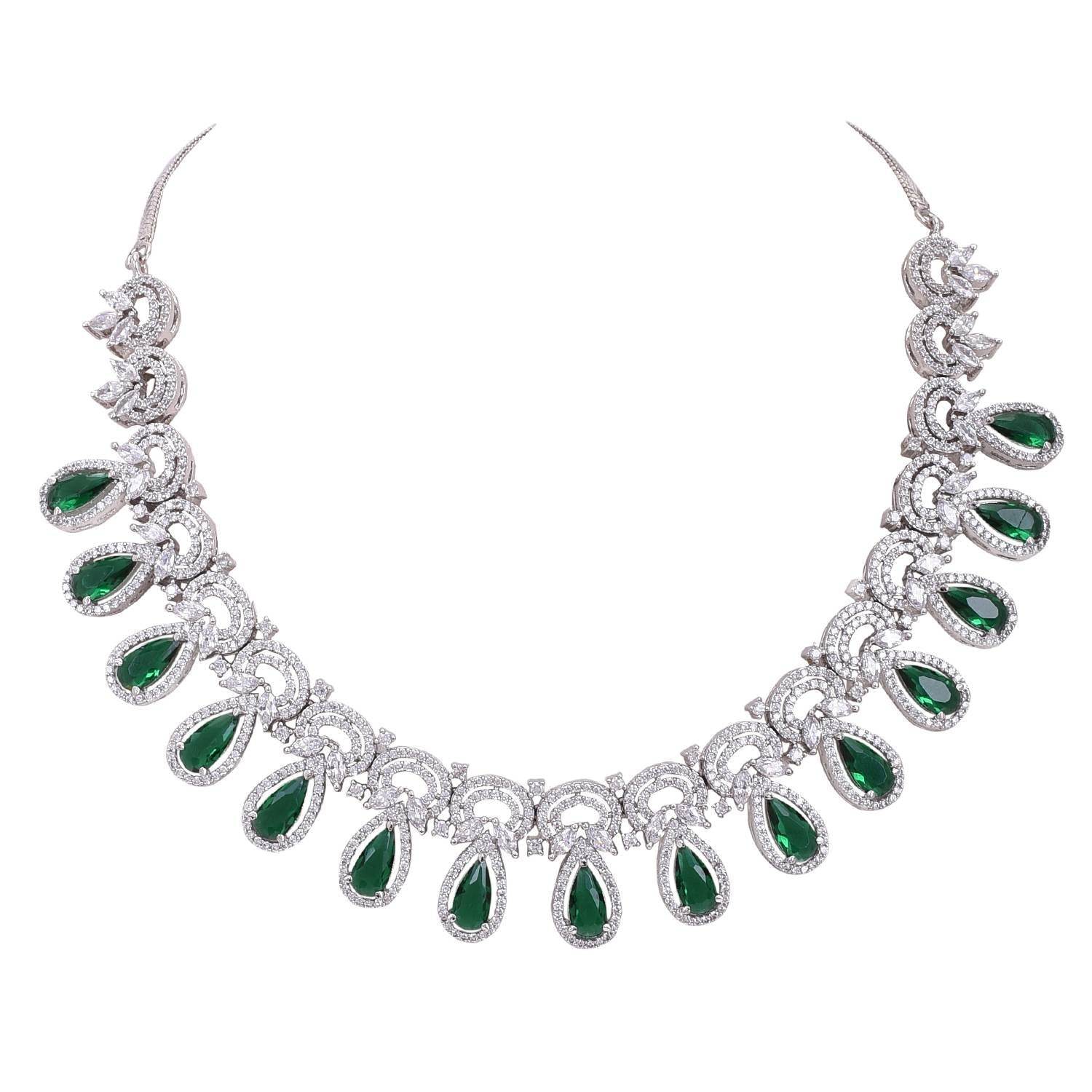 Glittering Handmade CZ Necklace Set Jewelry for Women - Shine Bright! T4 Jewels