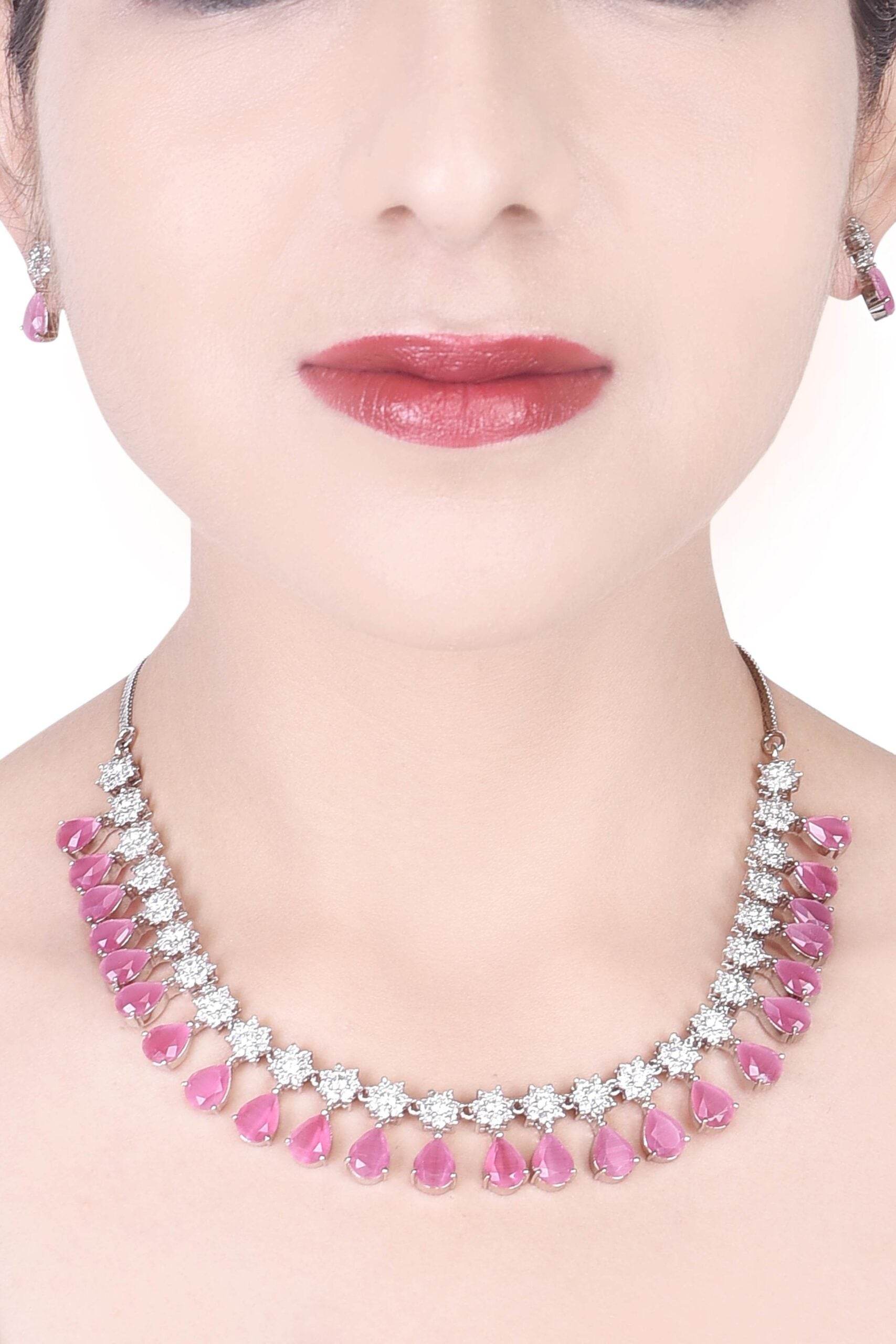 Feminine Handmade CZ Necklace Set Jewelry for Women - Show Your Femininity T4 Jewels