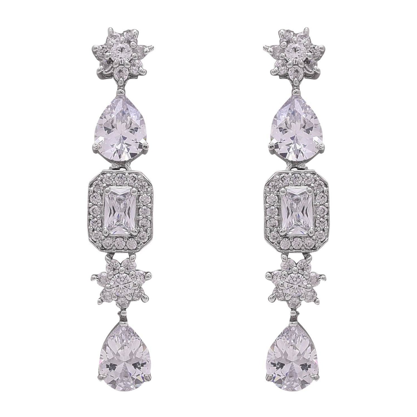 Glittering Handcrafted CZ Necklace Set - A Stunning Jewelry Piece for Women T4 Jewels