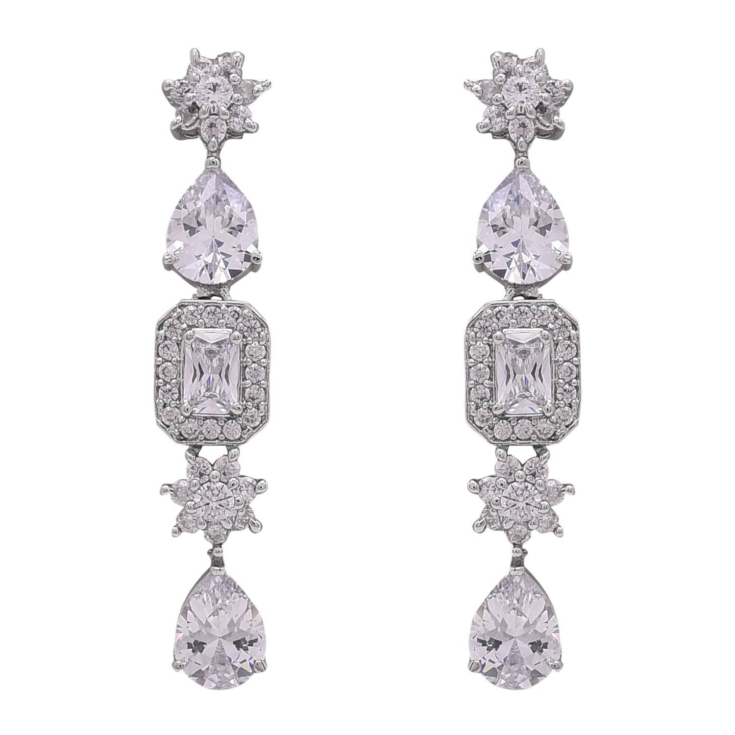 Glittering Handcrafted CZ Necklace Set - A Stunning Jewelry Piece for Women T4 Jewels