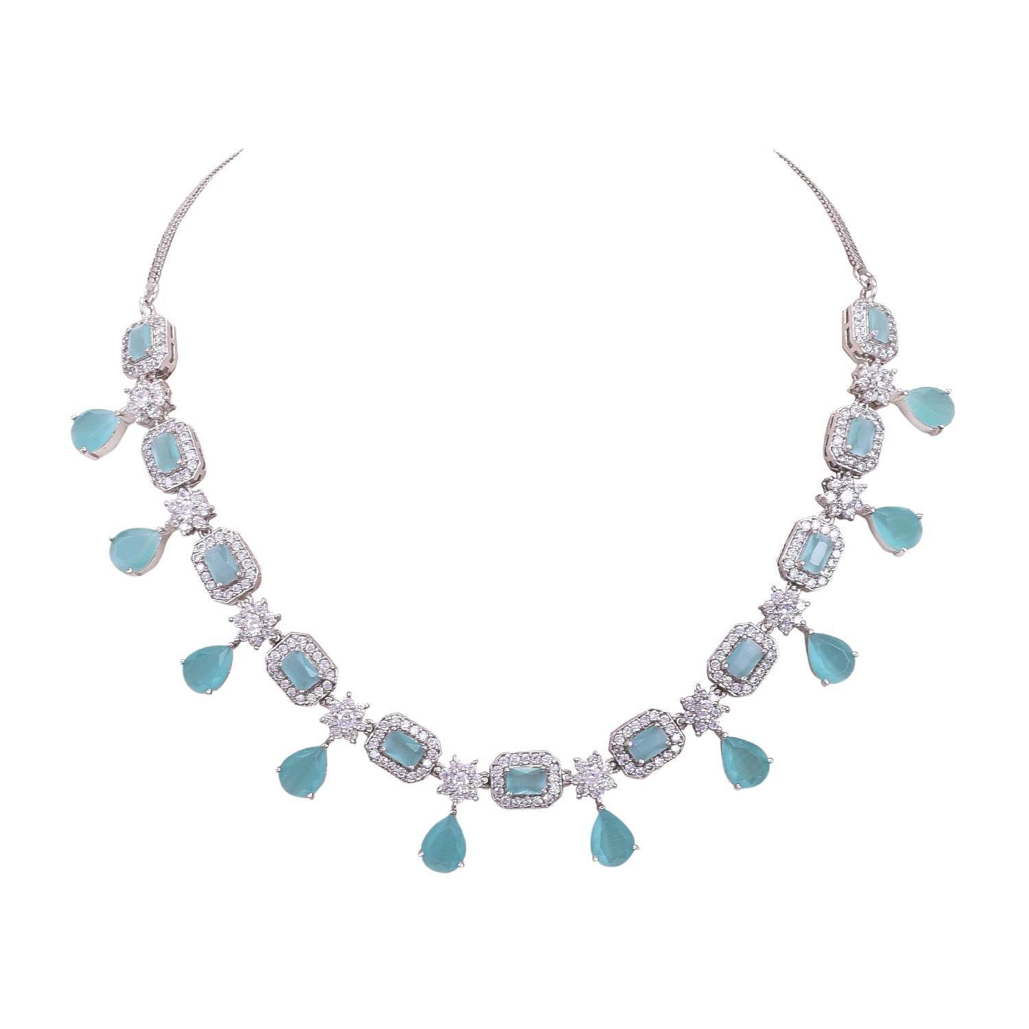 Charming Handcrafted CZ Necklace Set - A Lovely and Feminine Jewelry Piece T4 Jewels