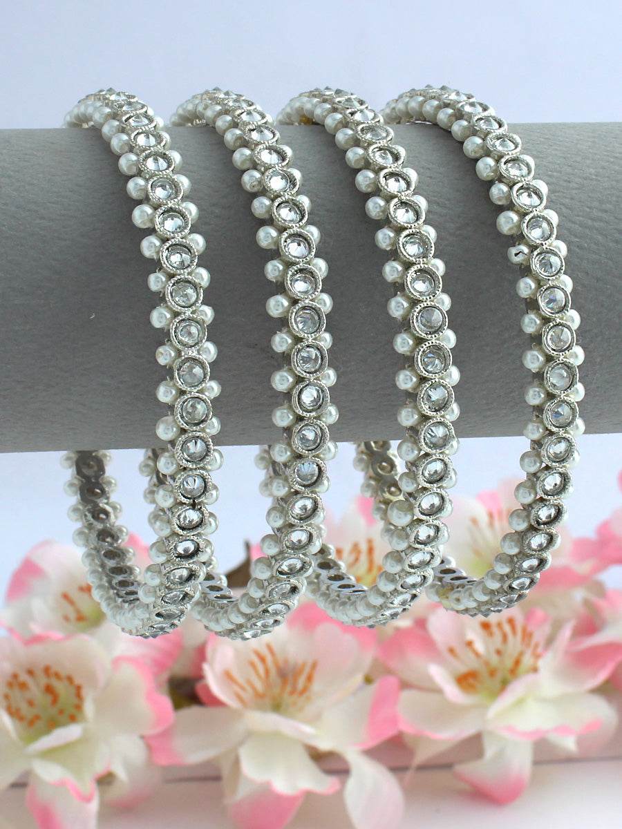 Aarzoo Bangle Set 2.4 Silver Bangles T4 Jewels