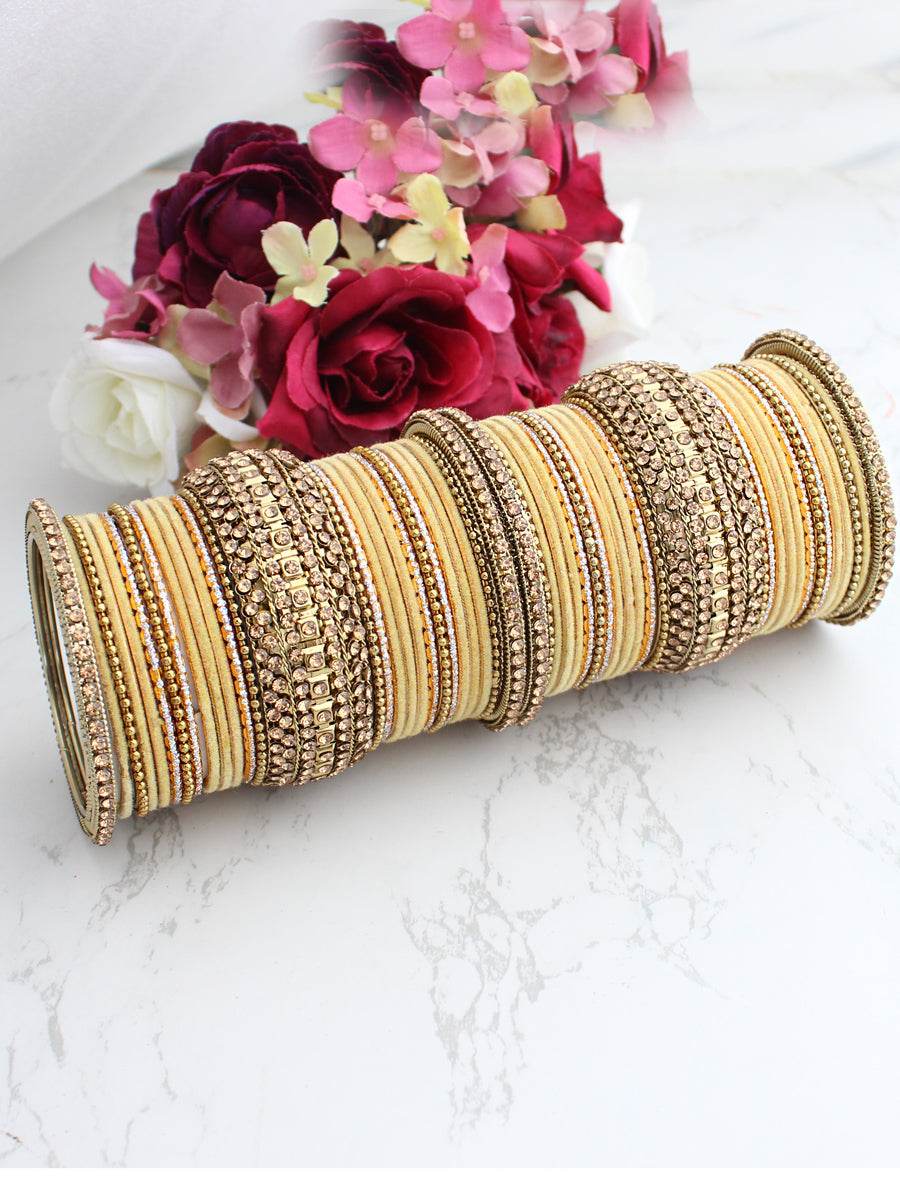 Maryam Bangle Set 2.1O Golden Bangles T4 Jewels