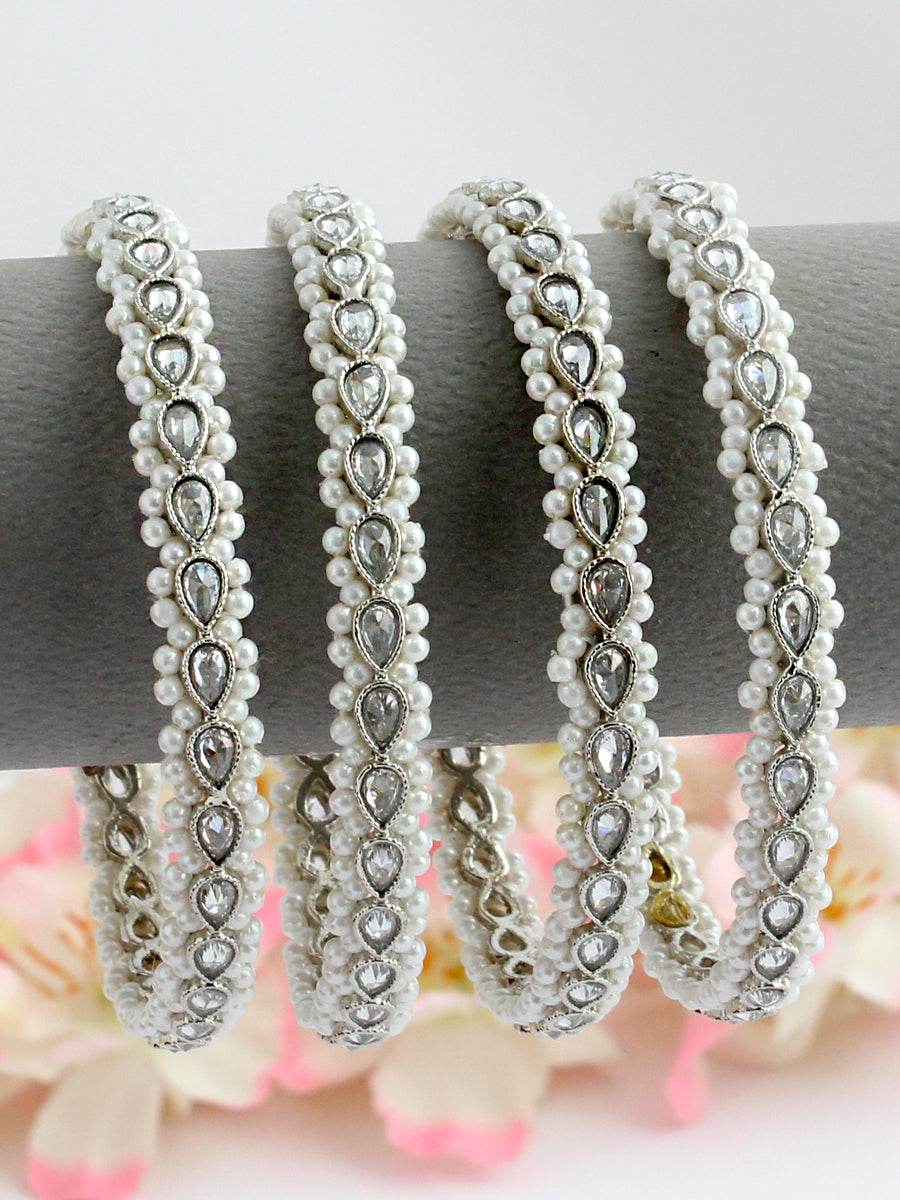 Sukriti Bangle Set Silver 2.1O Bangles T4 Jewels