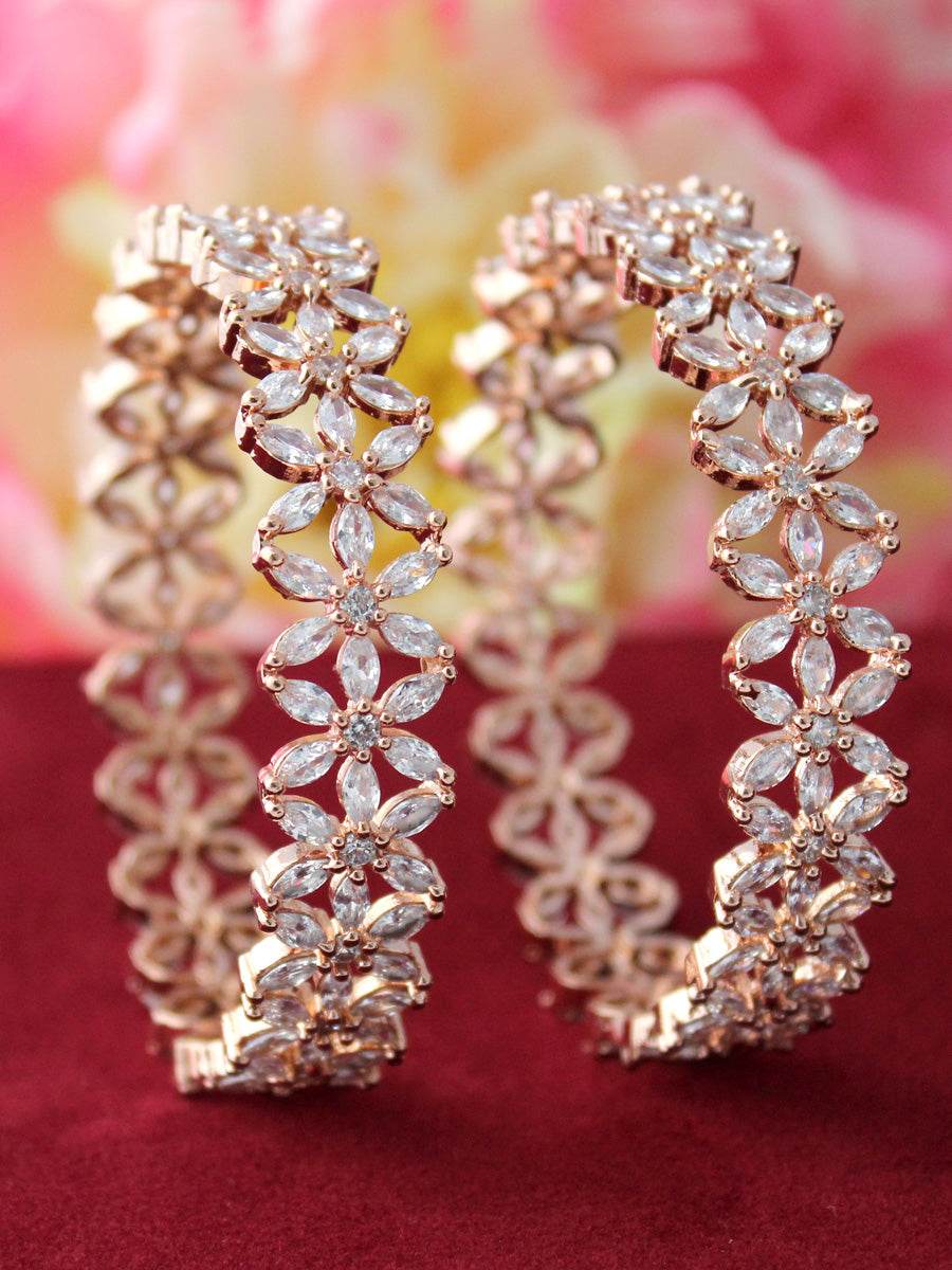 Romika Bangle Set Rose Gold Bangles T4 Jewels