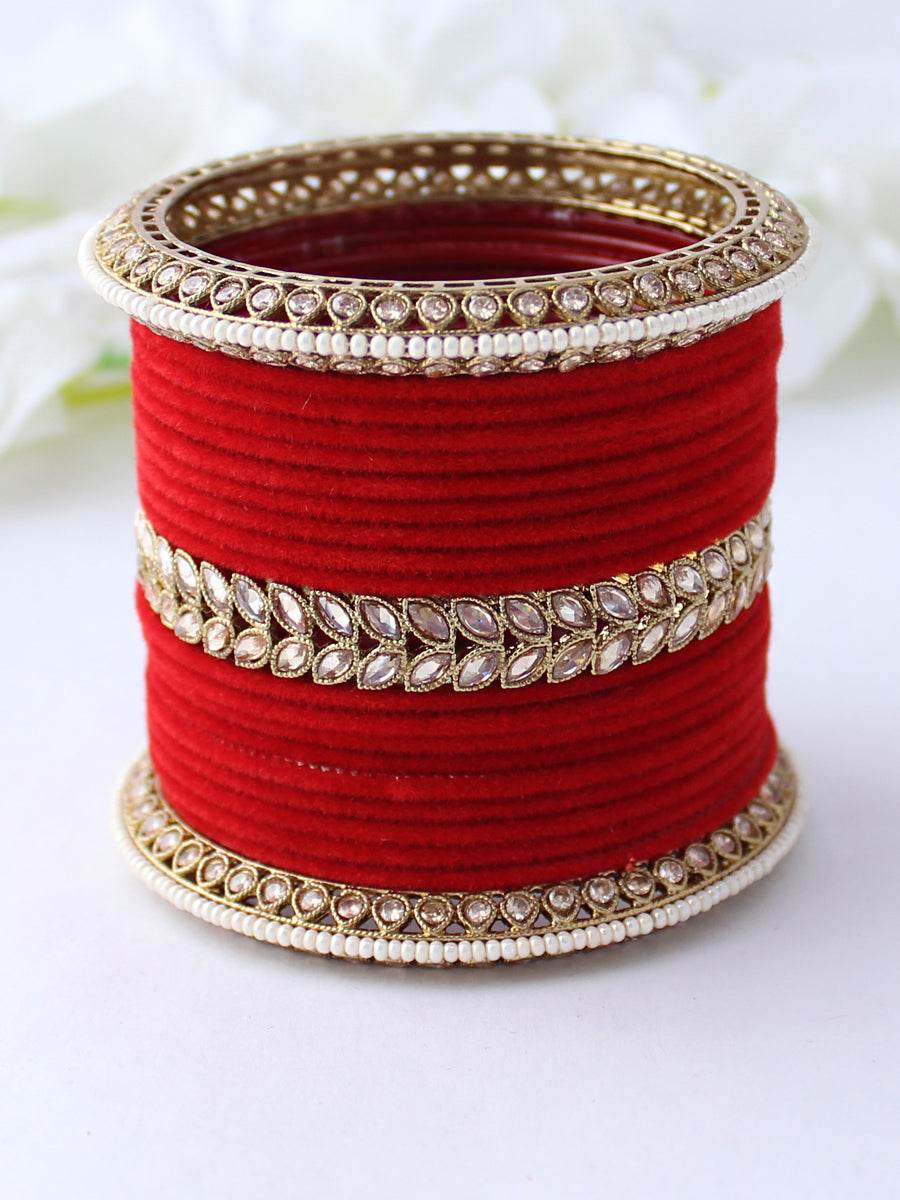 Reet Bangle Set Red Bangles T4 Jewels