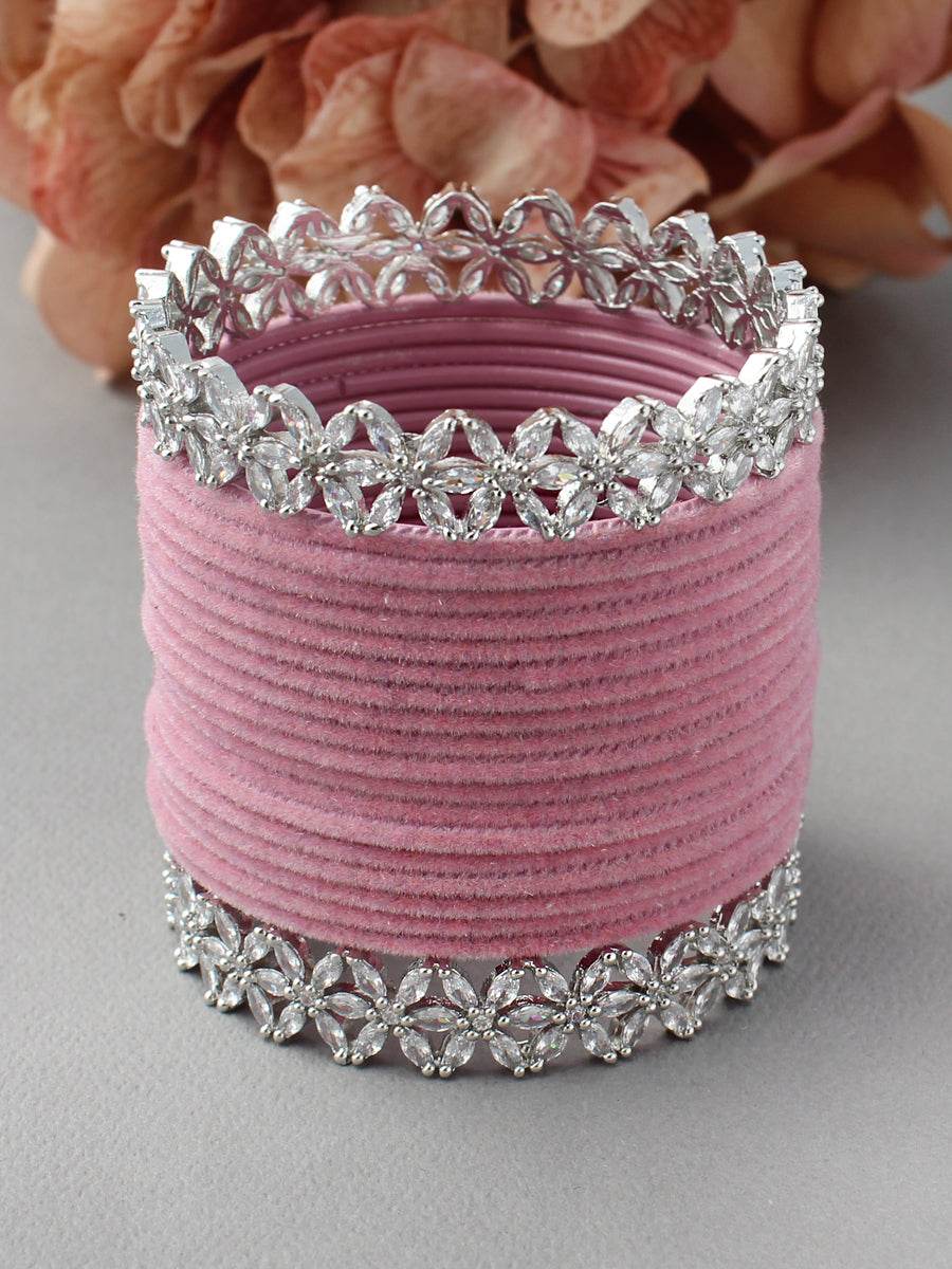 Chaaya Bangle Set Pastel Pink Bangles T4 Jewels