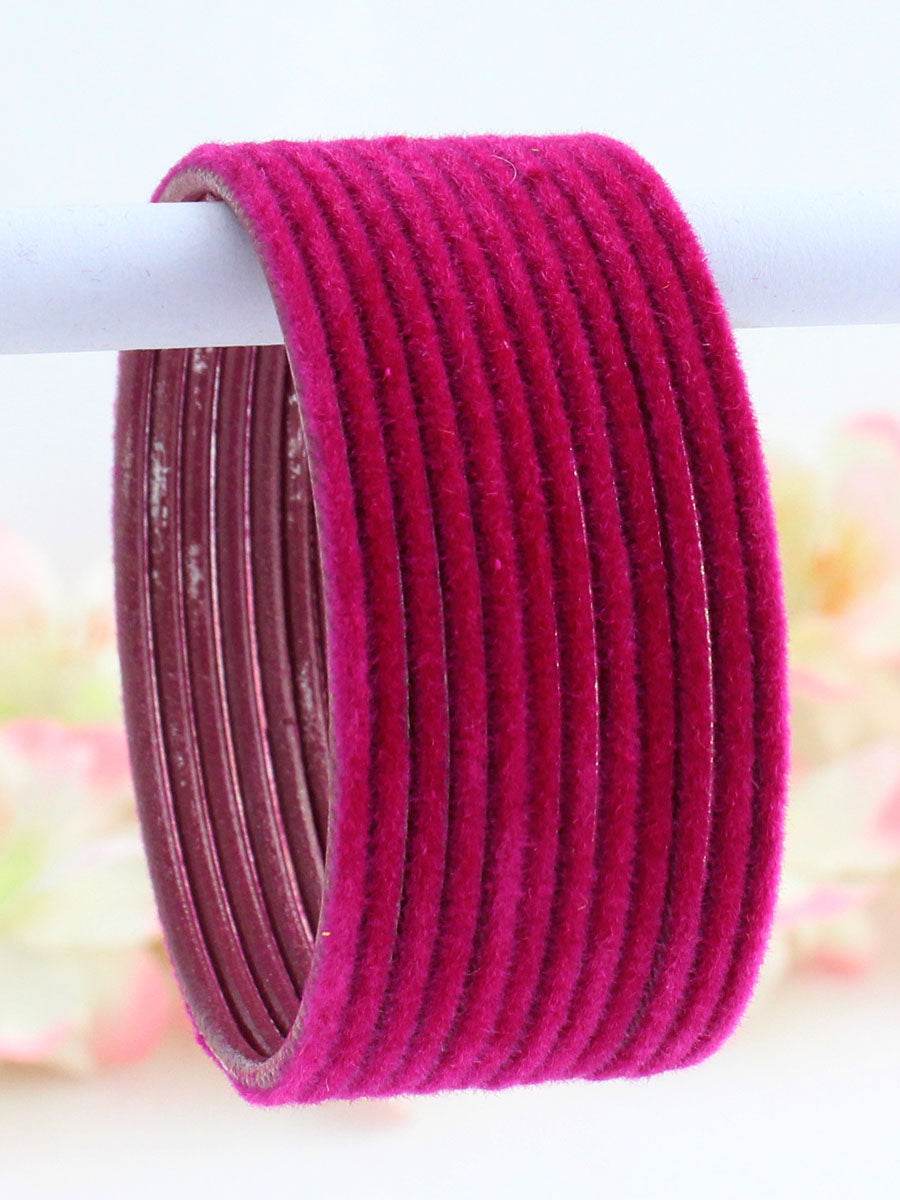 Dhaani Bangle Set Dark Pink Bangles T4 Jewels