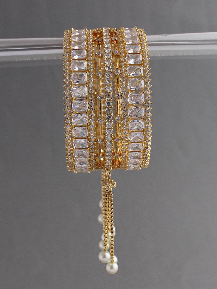 Dhwani Bangle Set Golden Bangles T4 Jewels