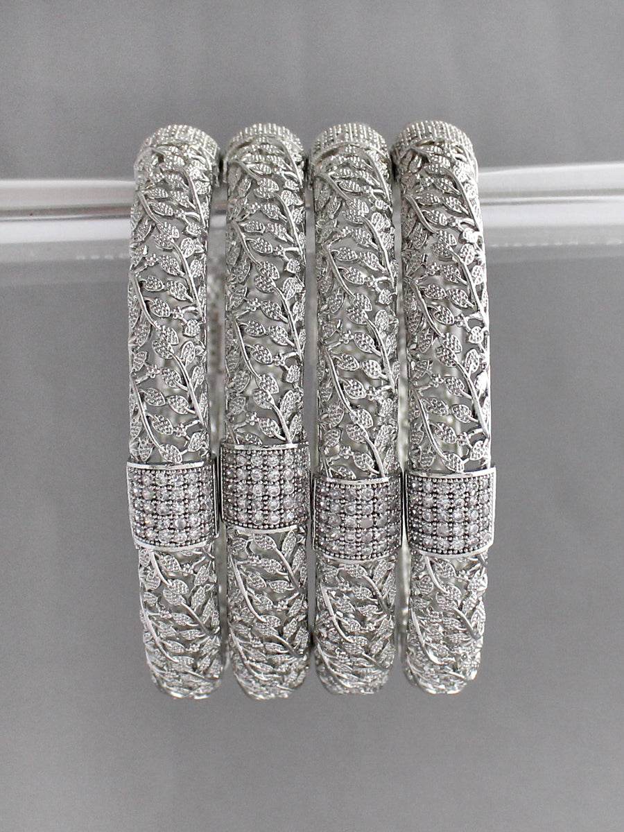 Vishali Bangle Set Silver Bangles T4 Jewels